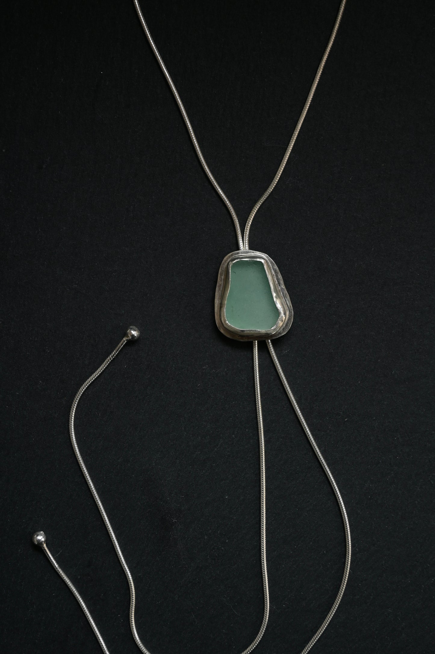 Sea Glass Bolo Tie