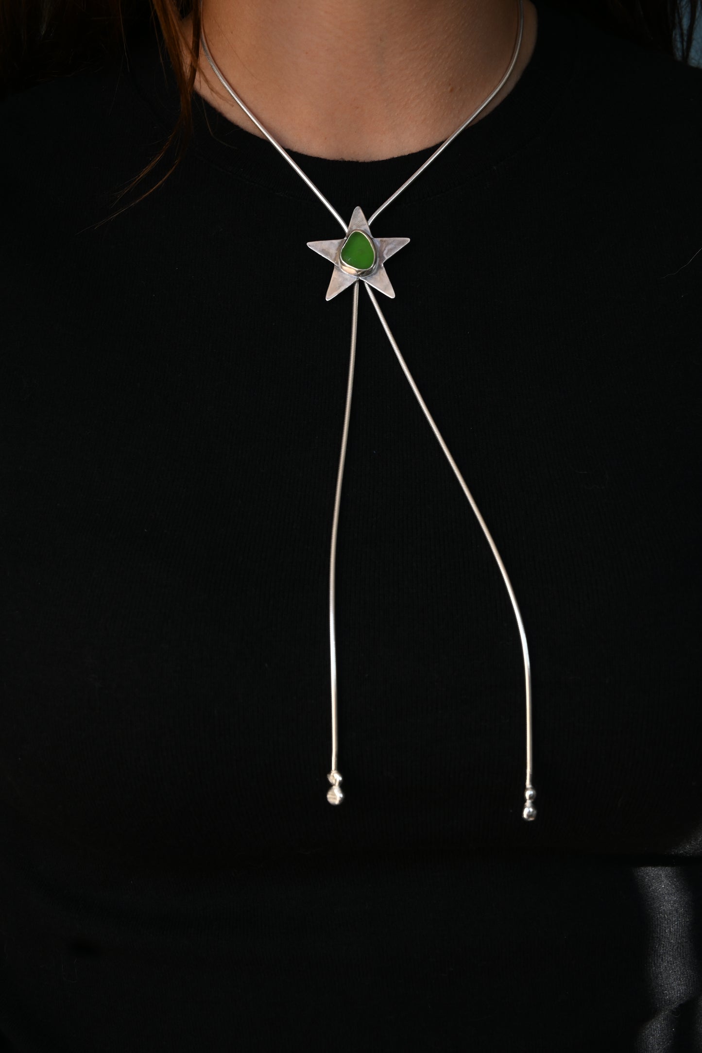 Sea Glass Star Bolo Tie