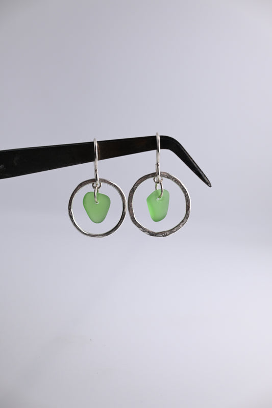 Sea Glass Loop Earring