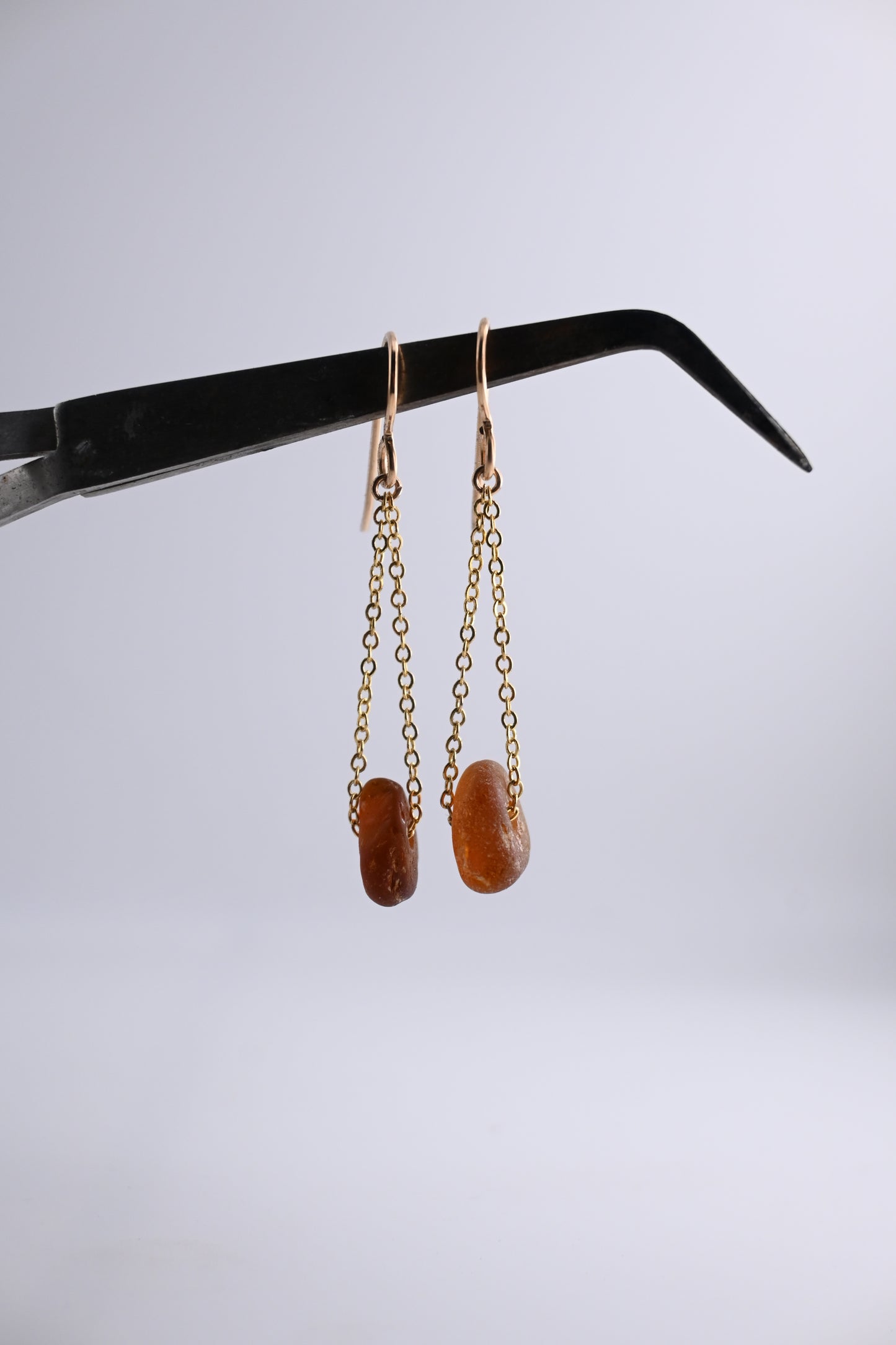 Sea Glass GF Chain Earring