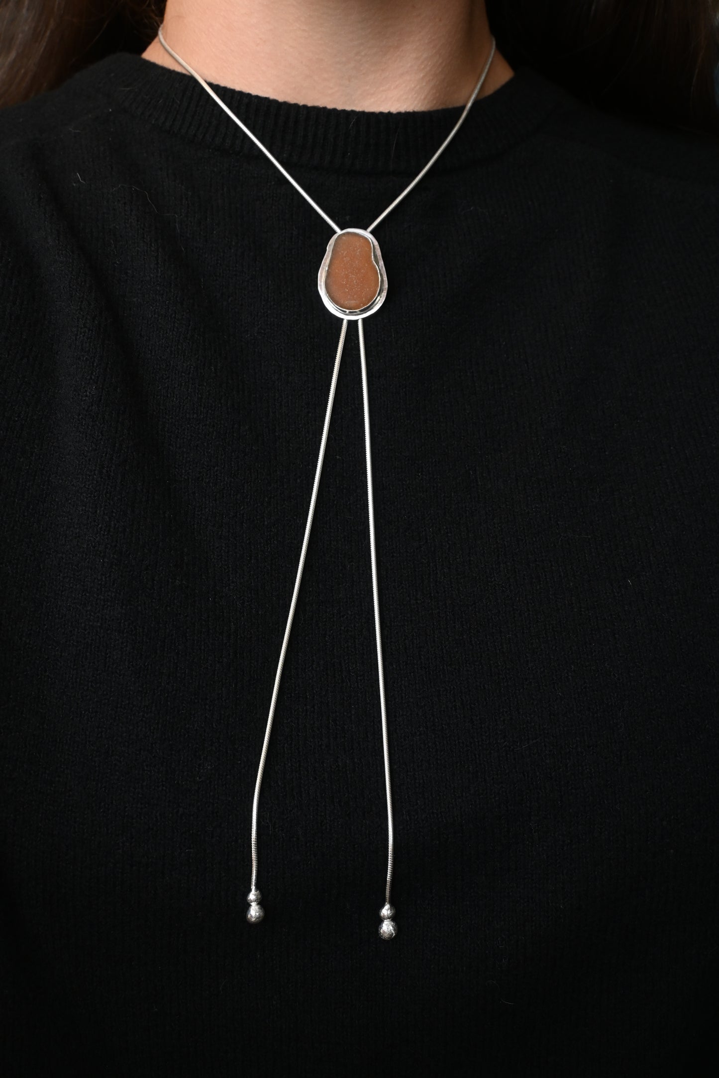 Sea Glass Bolo Tie