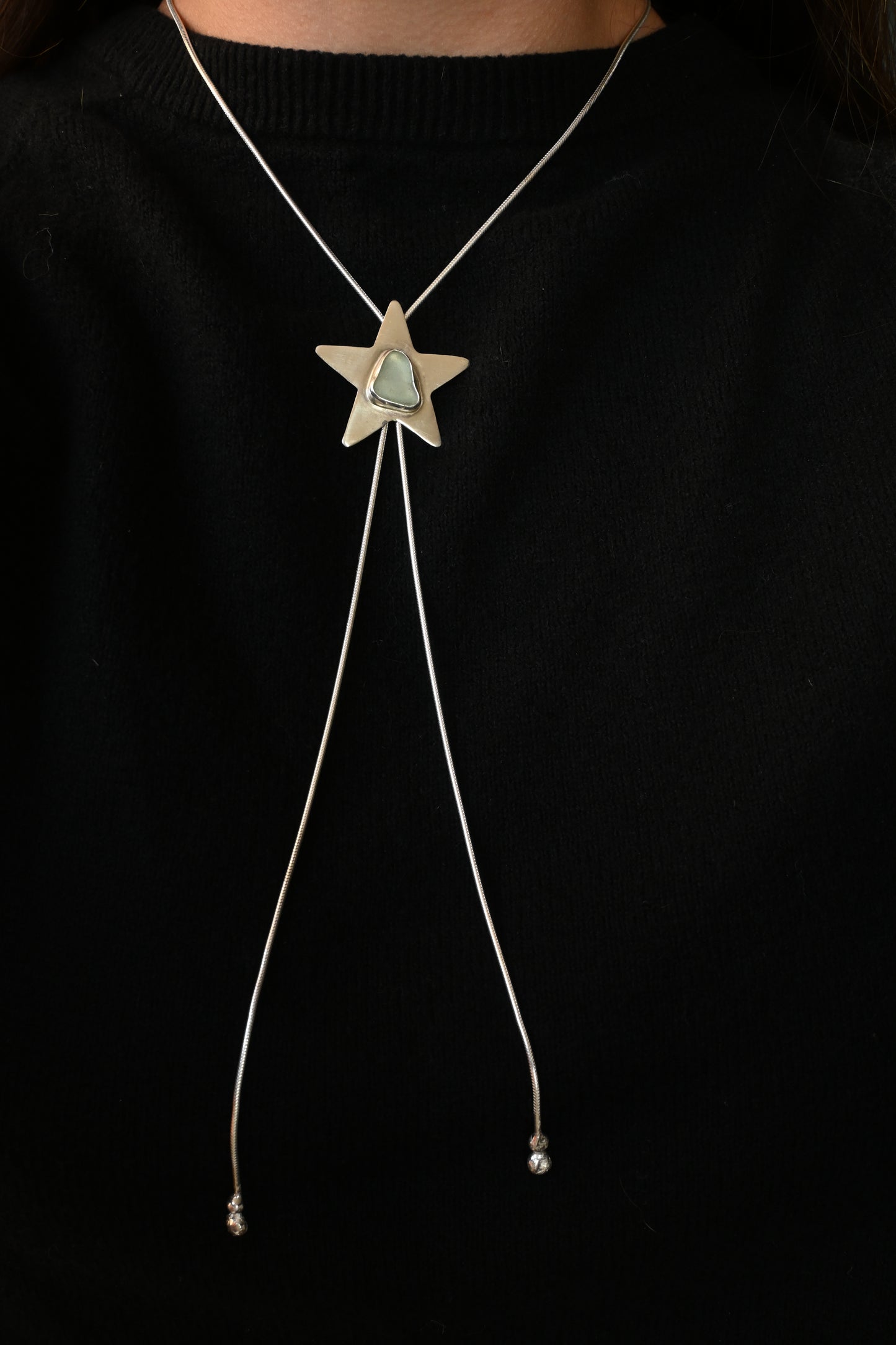 Sea Glass Star Bolo Tie