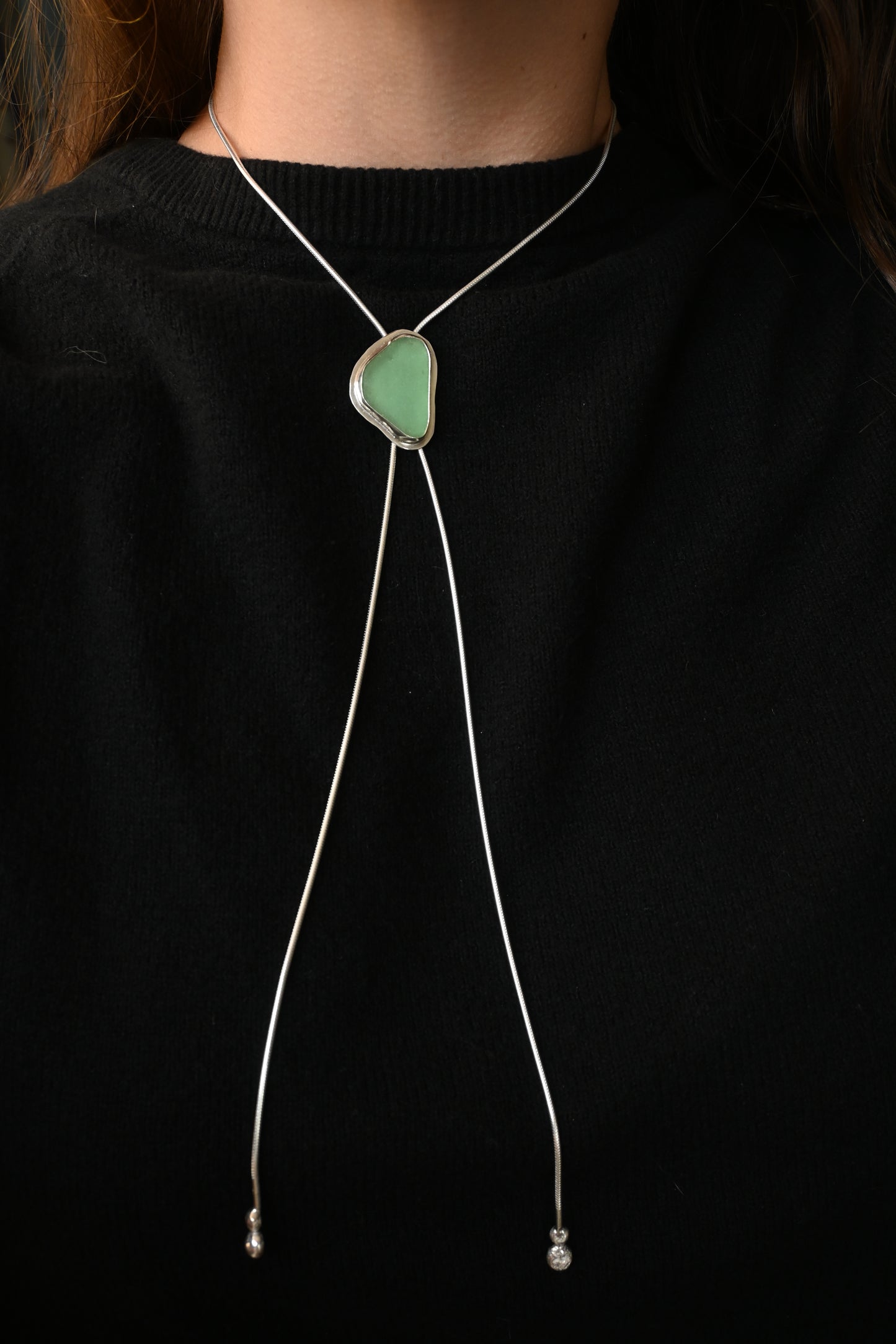 Sea Glass Bolo Tie