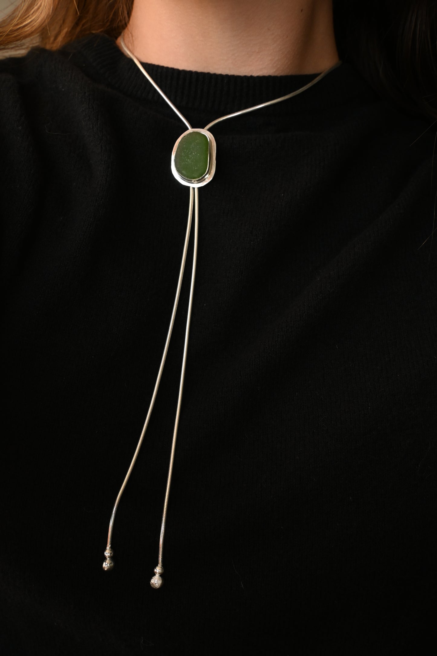 Sea Glass Bolo Tie