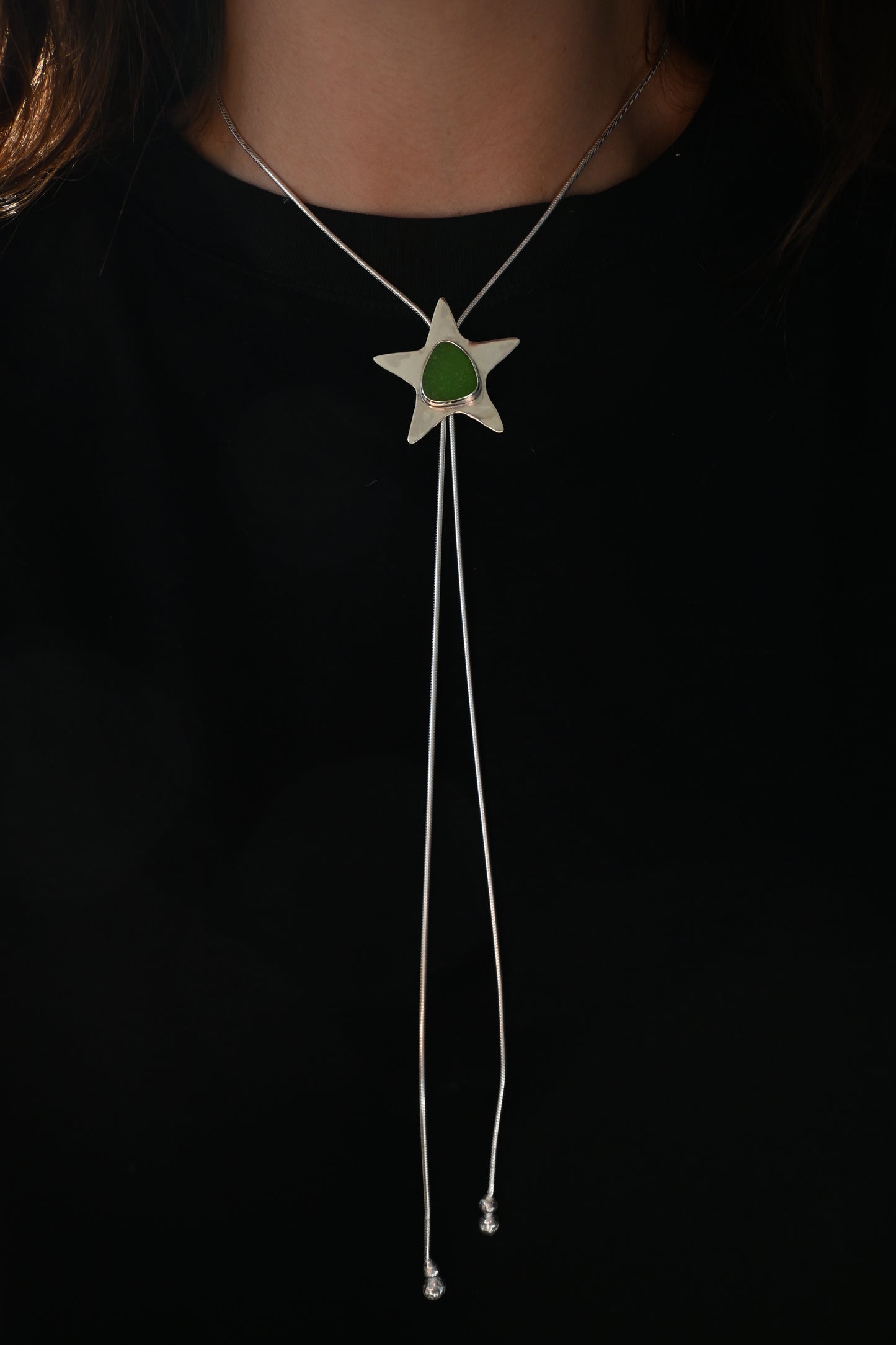 Sea Glass Star Bolo Tie