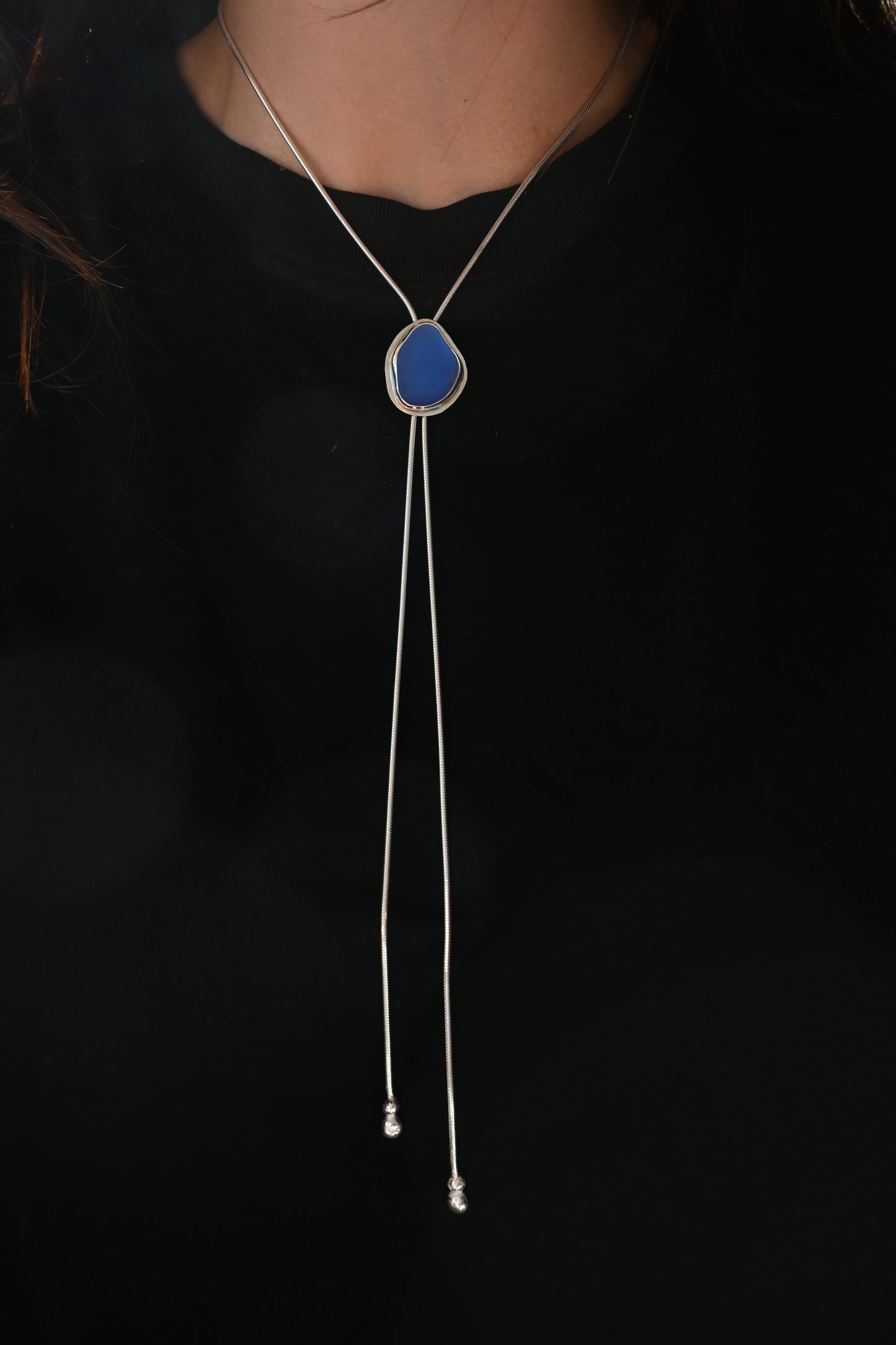 Sea Glass Bolo Tie