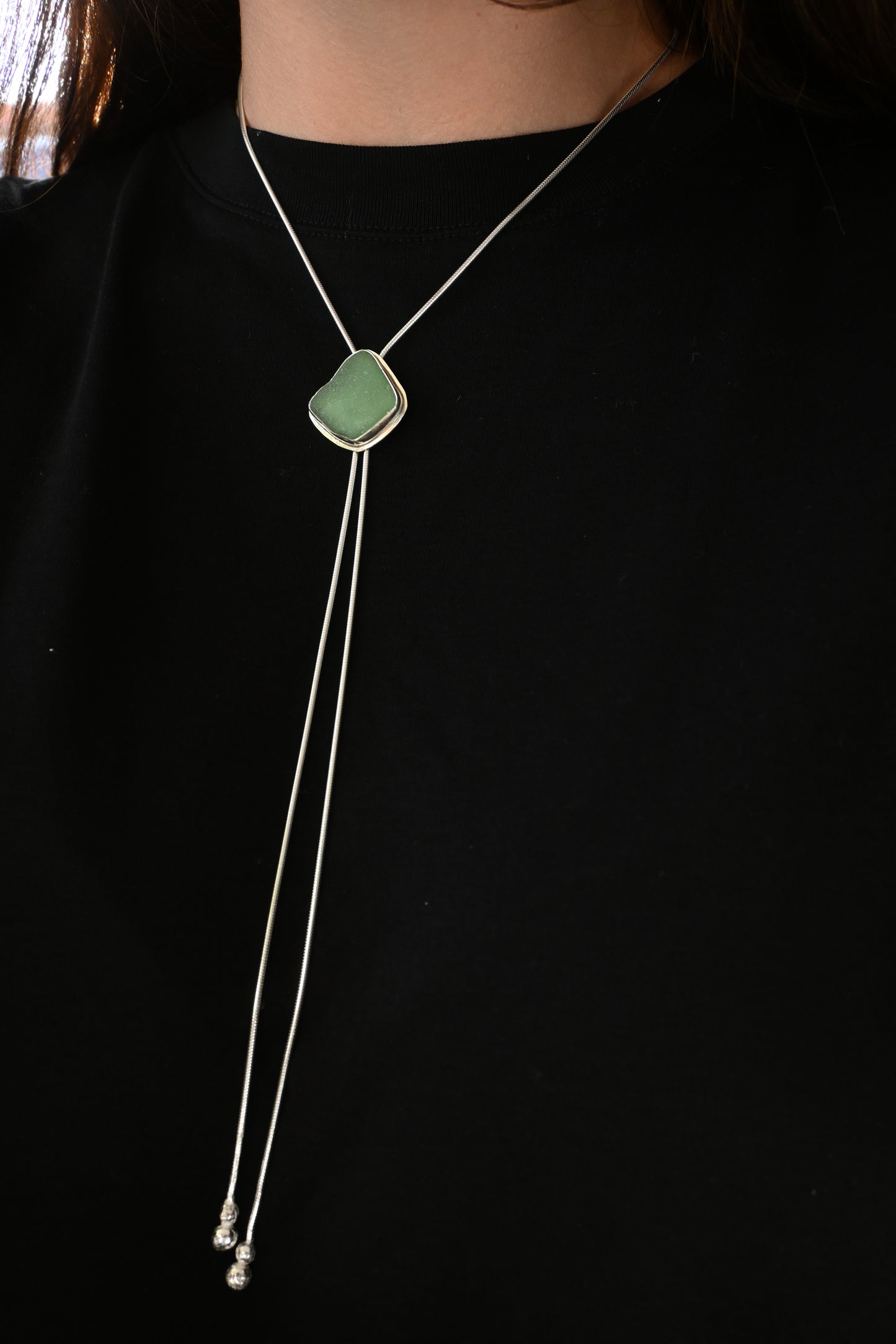 Sea Glass Bolo Tie