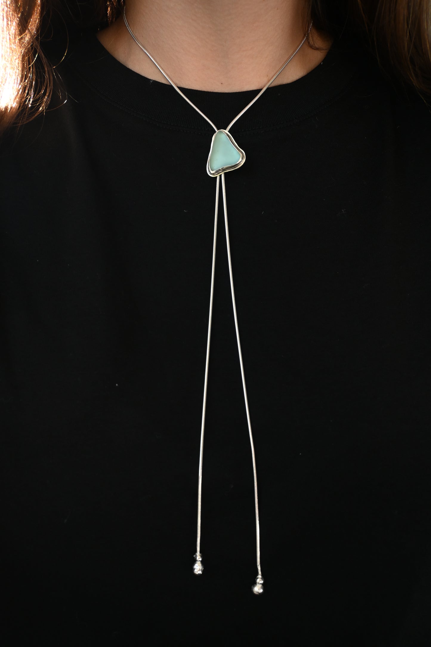 Sea Glass Bolo Tie