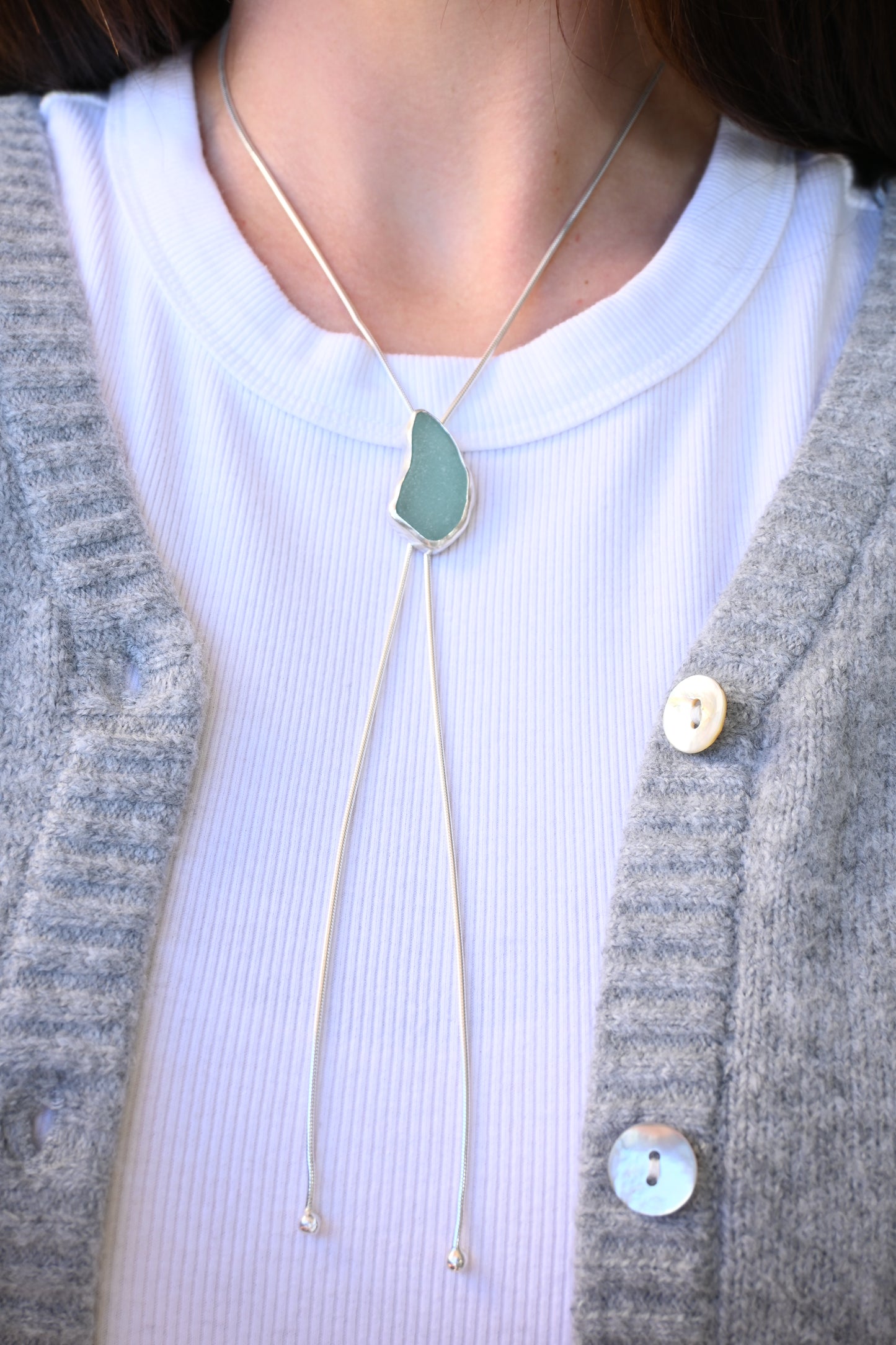 Sea Glass Bolo Tie