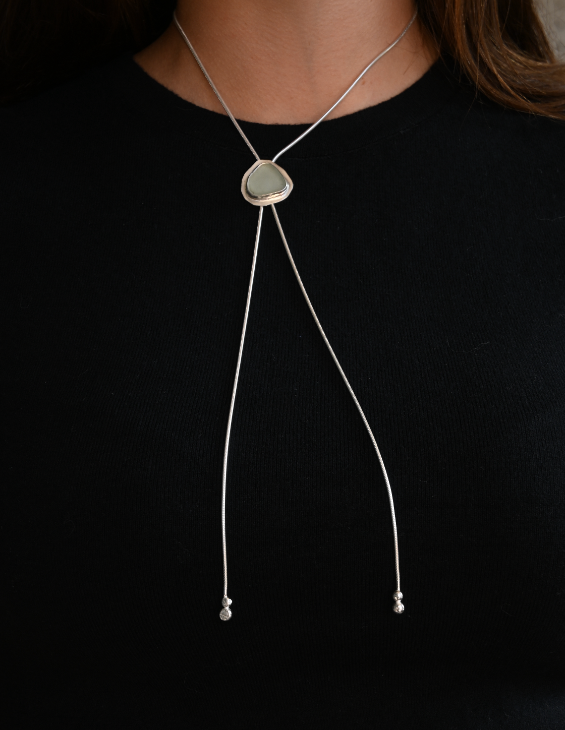 Sea Glass Bolo Tie