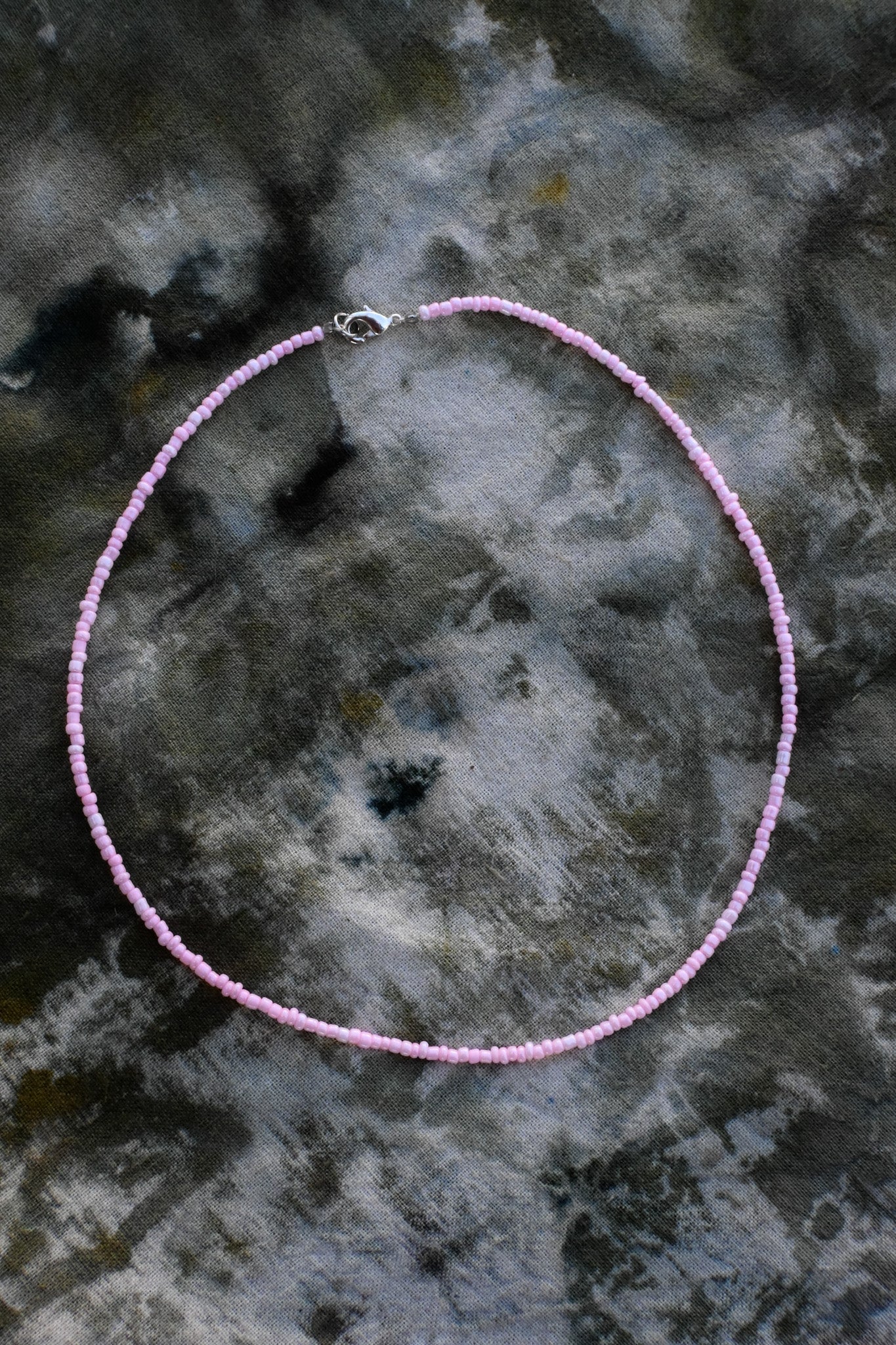 Baby Pink Beaded Necklace