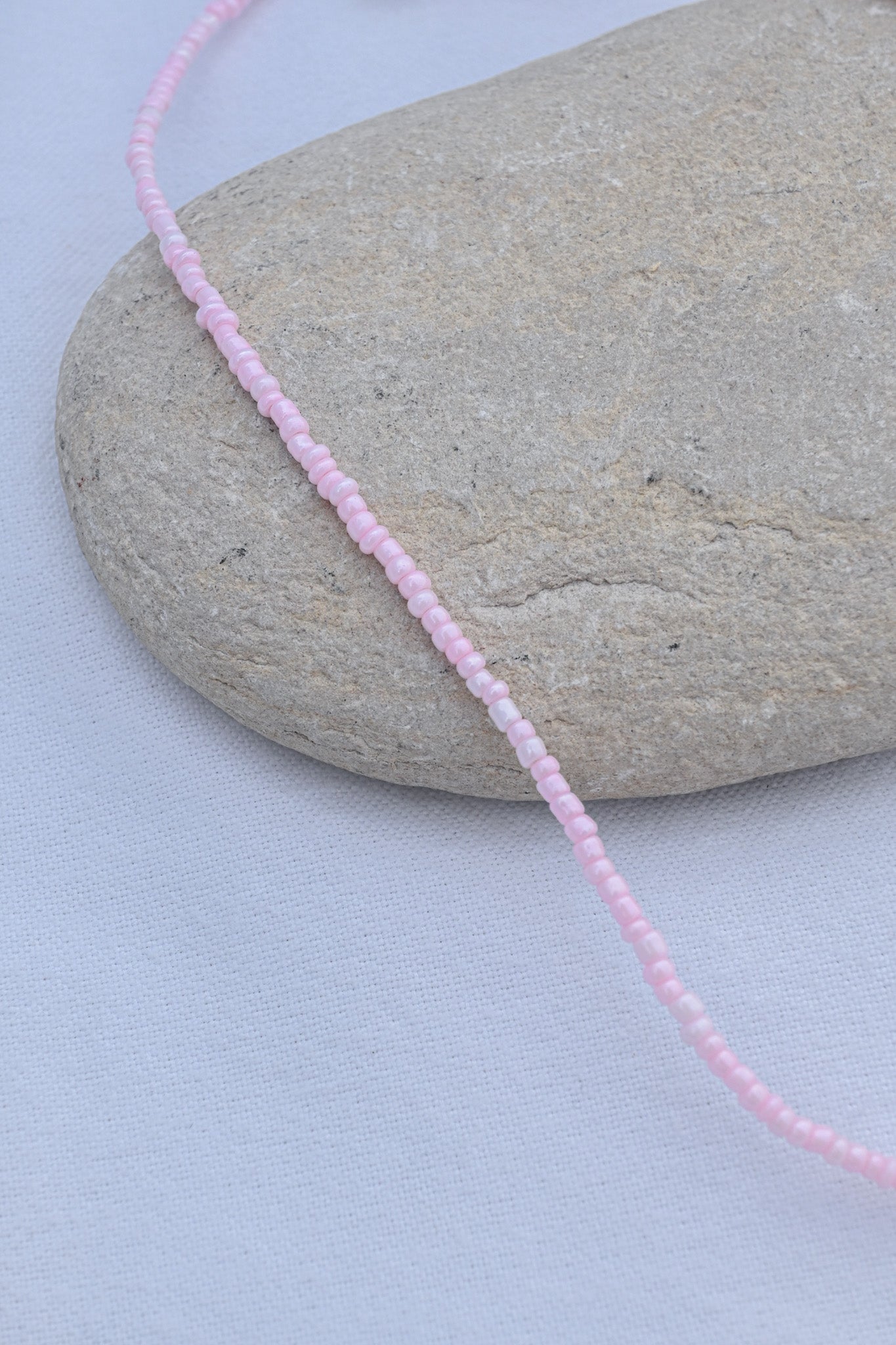 Baby Pink Beaded Necklace