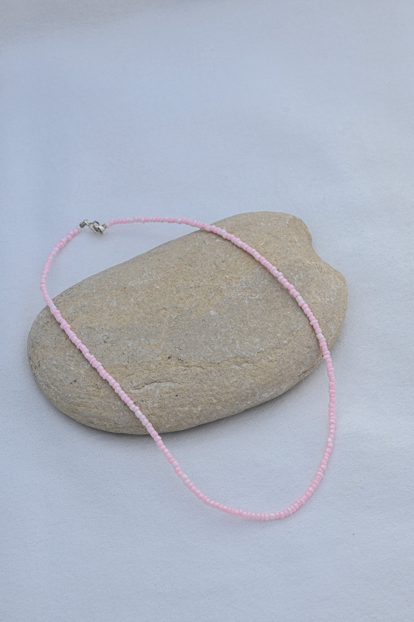 Baby Pink Beaded Necklace