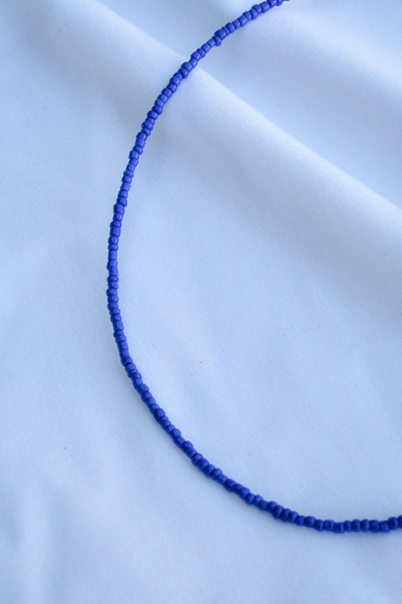 Dark Blue Beaded Necklace