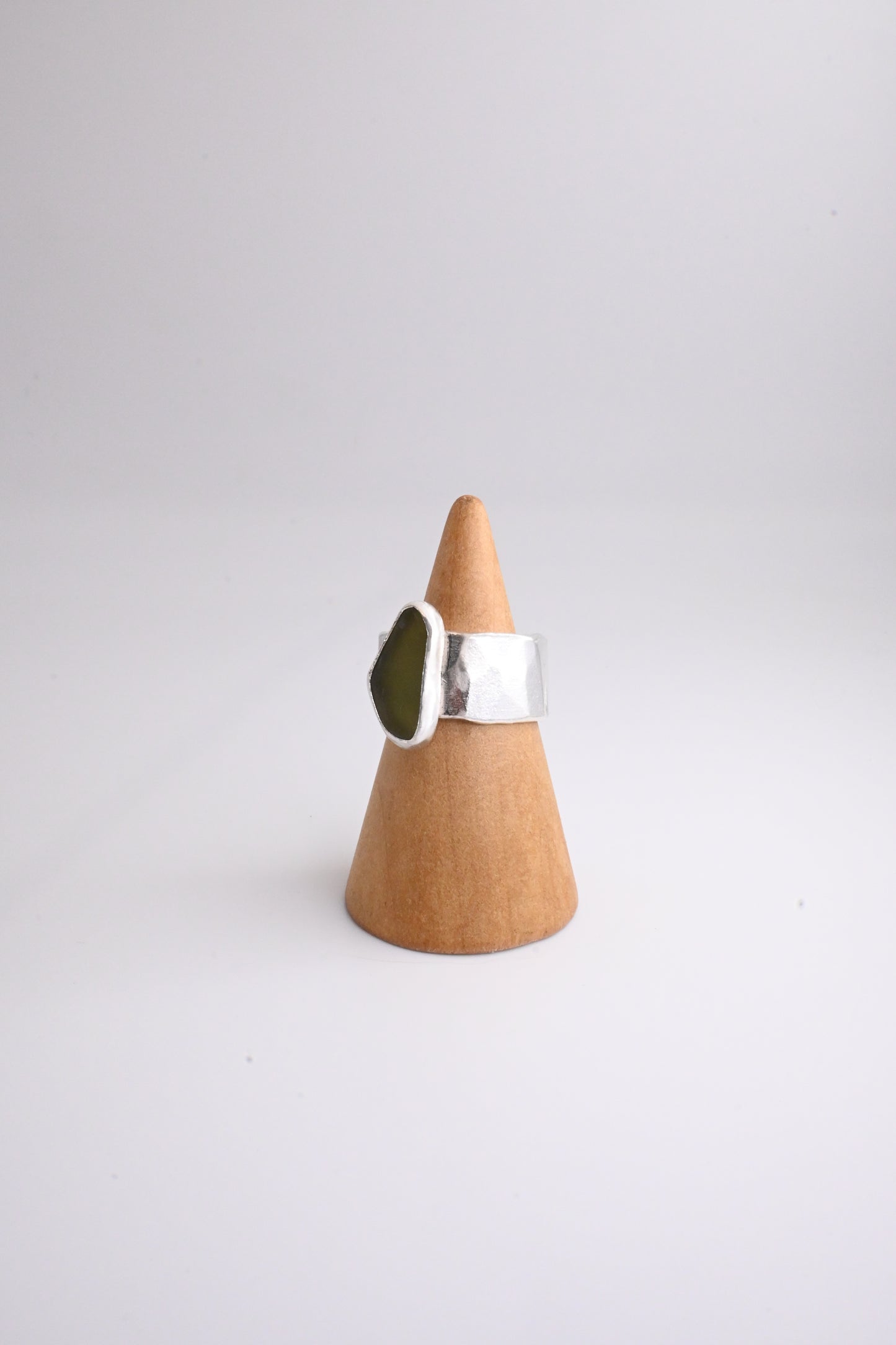Sea Glass Ring 10mm [Size 7.5]