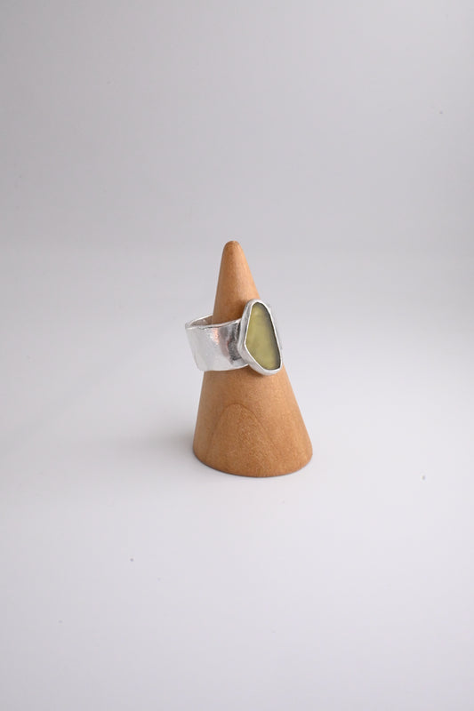 Sea Glass Ring 10mm [Size 7.5]
