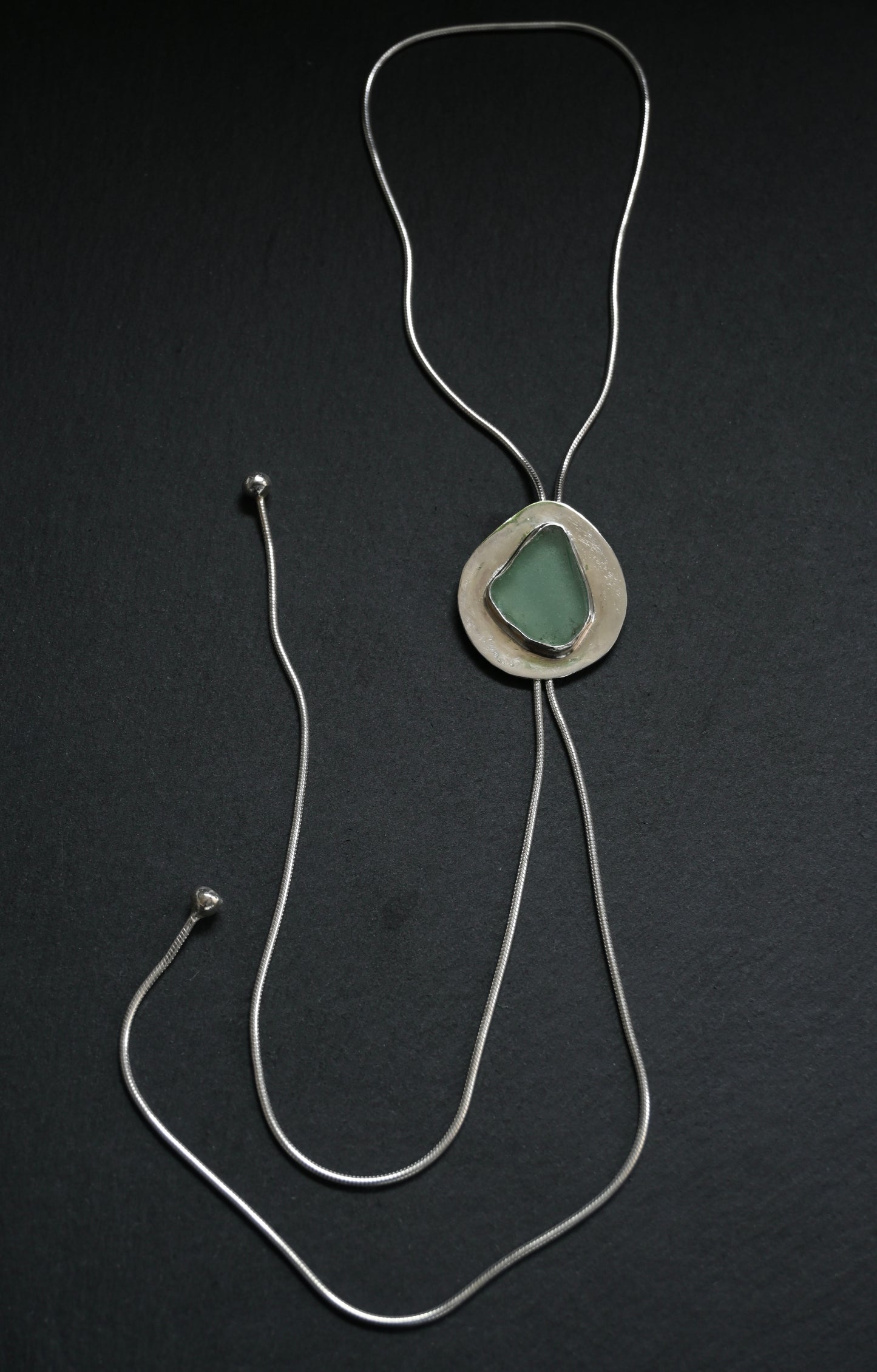 Sea Glass Bolo Tie