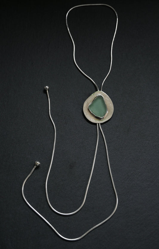 Sea Glass Bolo Tie