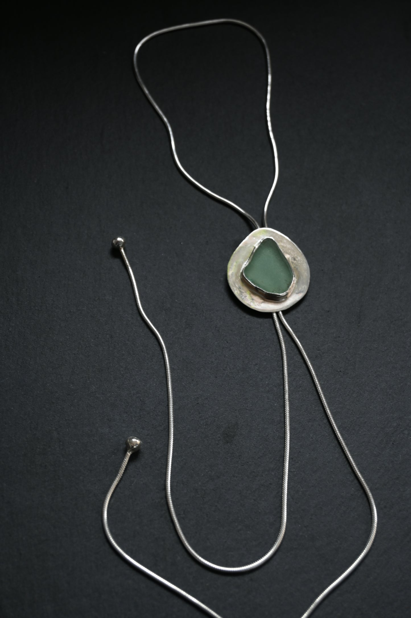 Sea Glass Bolo Tie