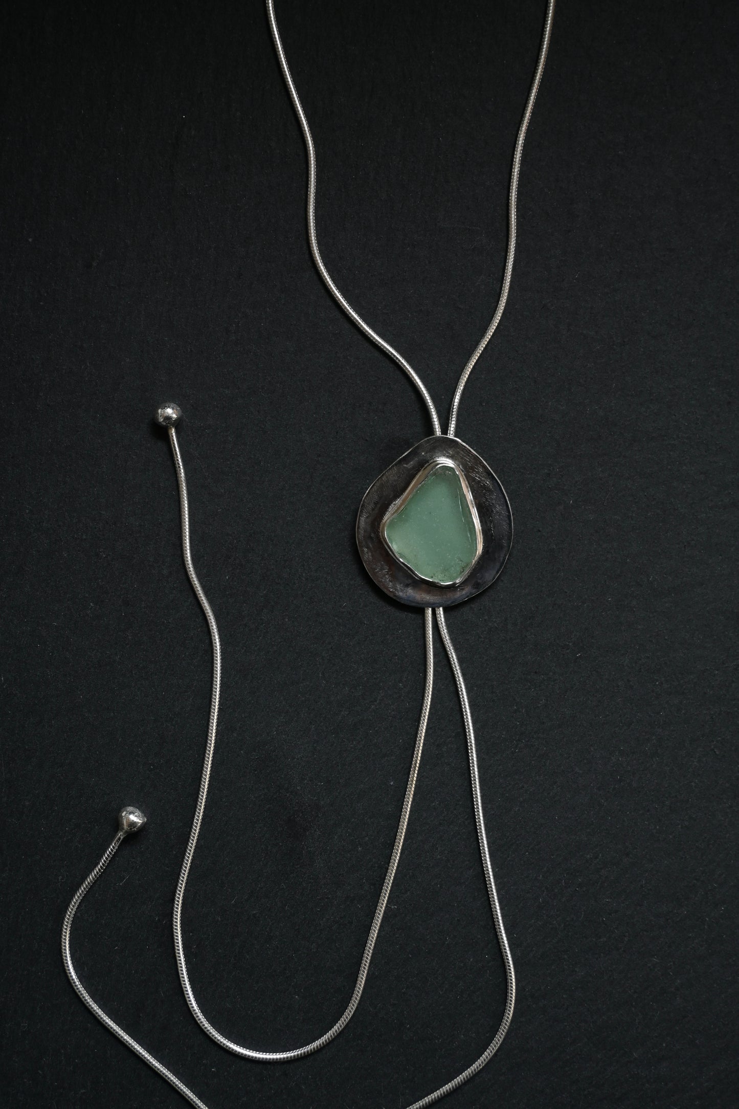 Sea Glass Bolo Tie