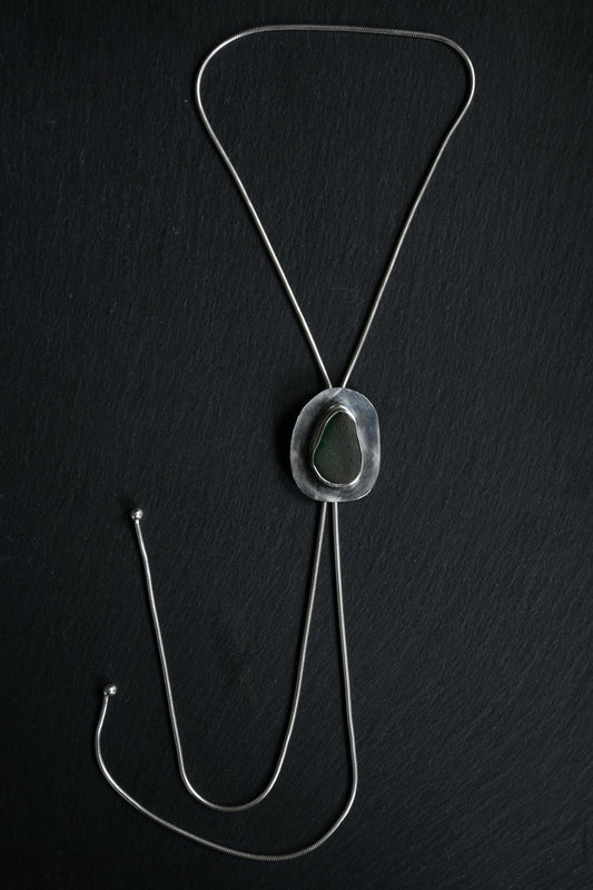 Sea Glass Bolo Tie
