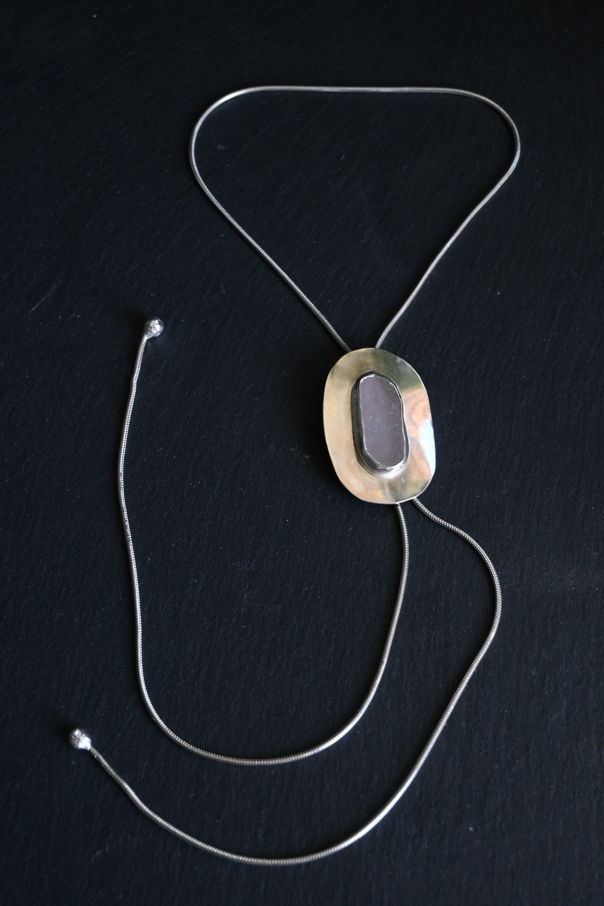 Sea Glass Bolo Tie