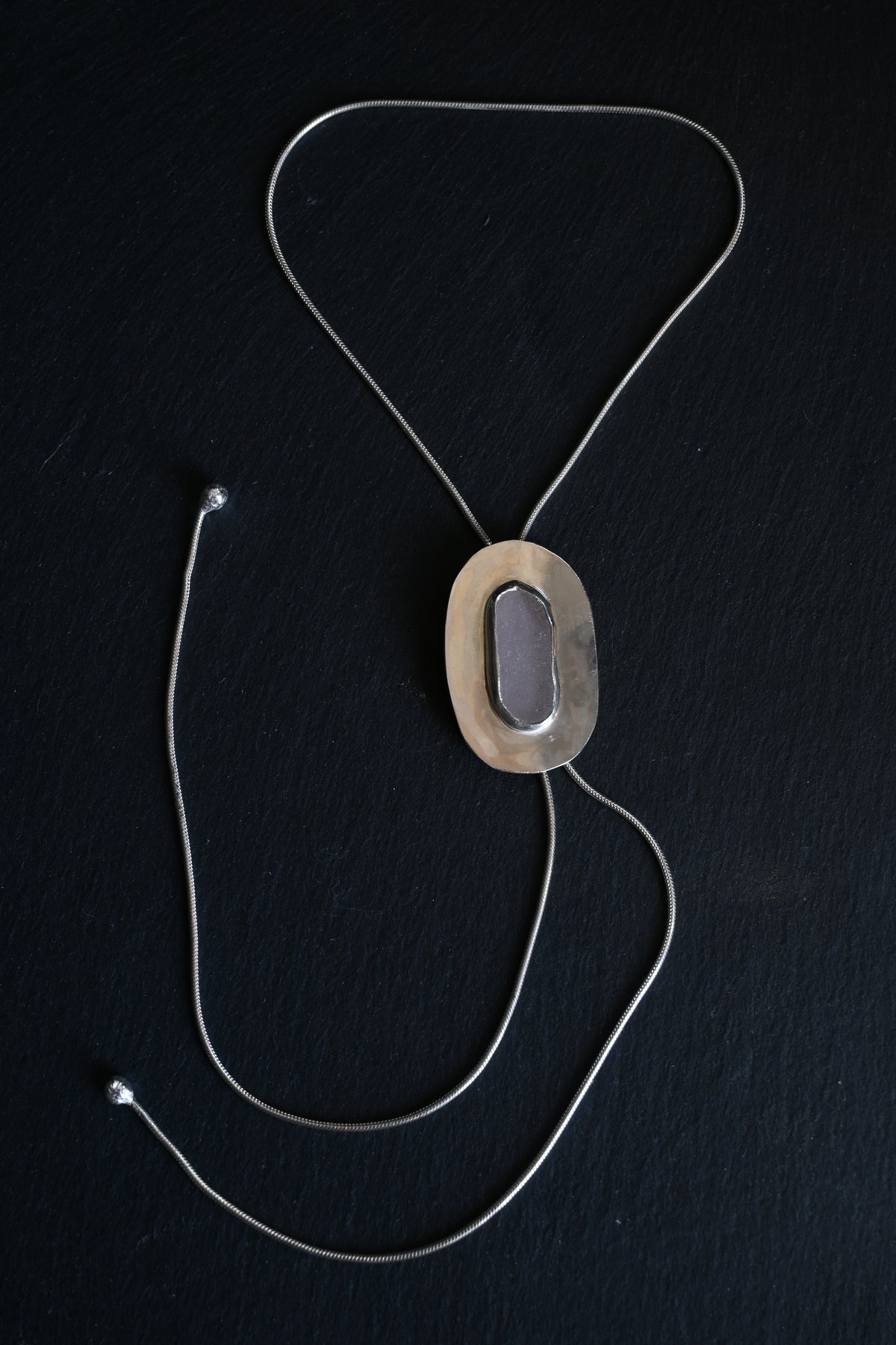 Sea Glass Bolo Tie