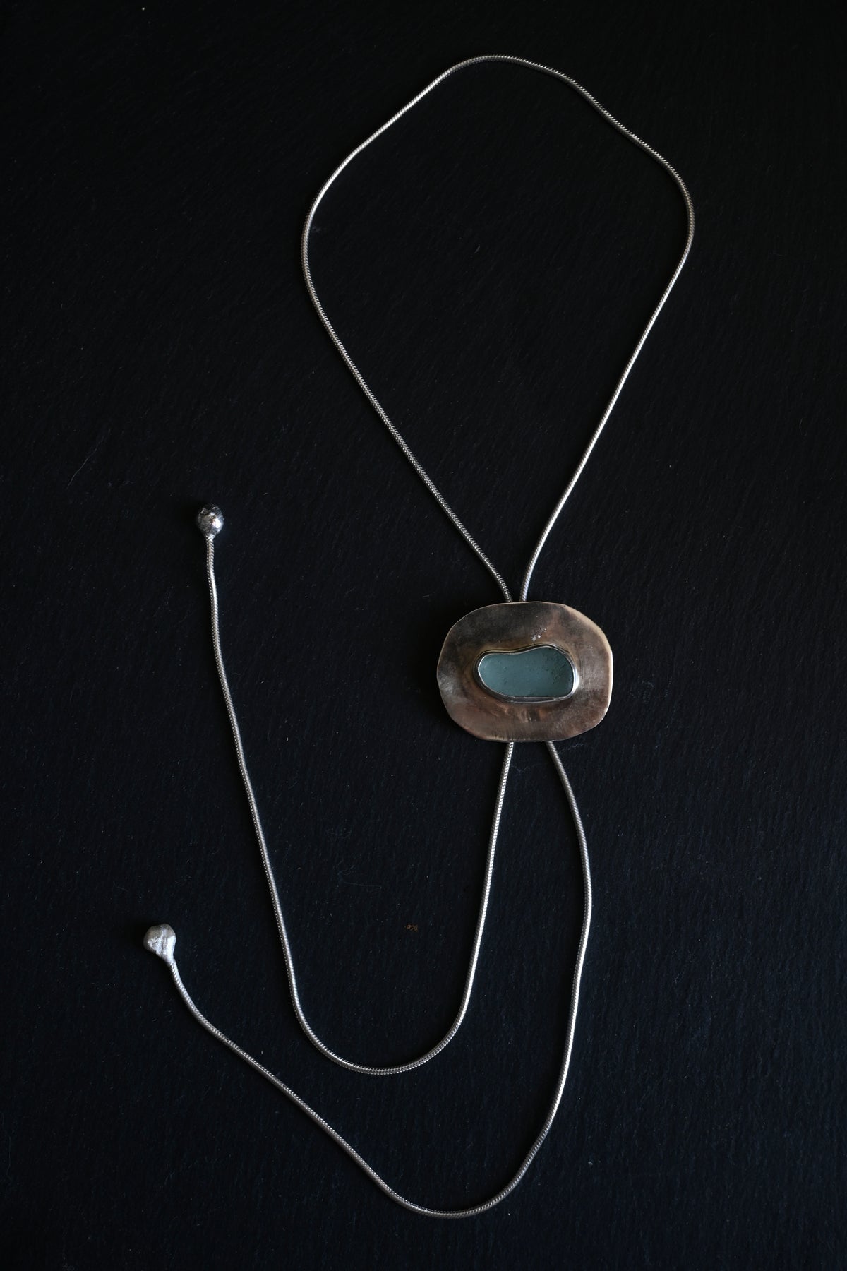 Sea Glass Bolo Tie