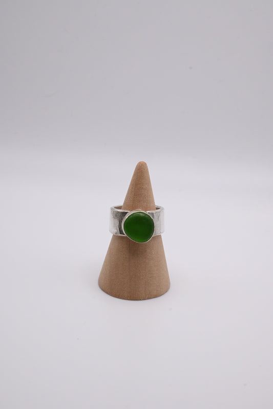 Sea Glass Ring Chunky 10mm [Size 8]