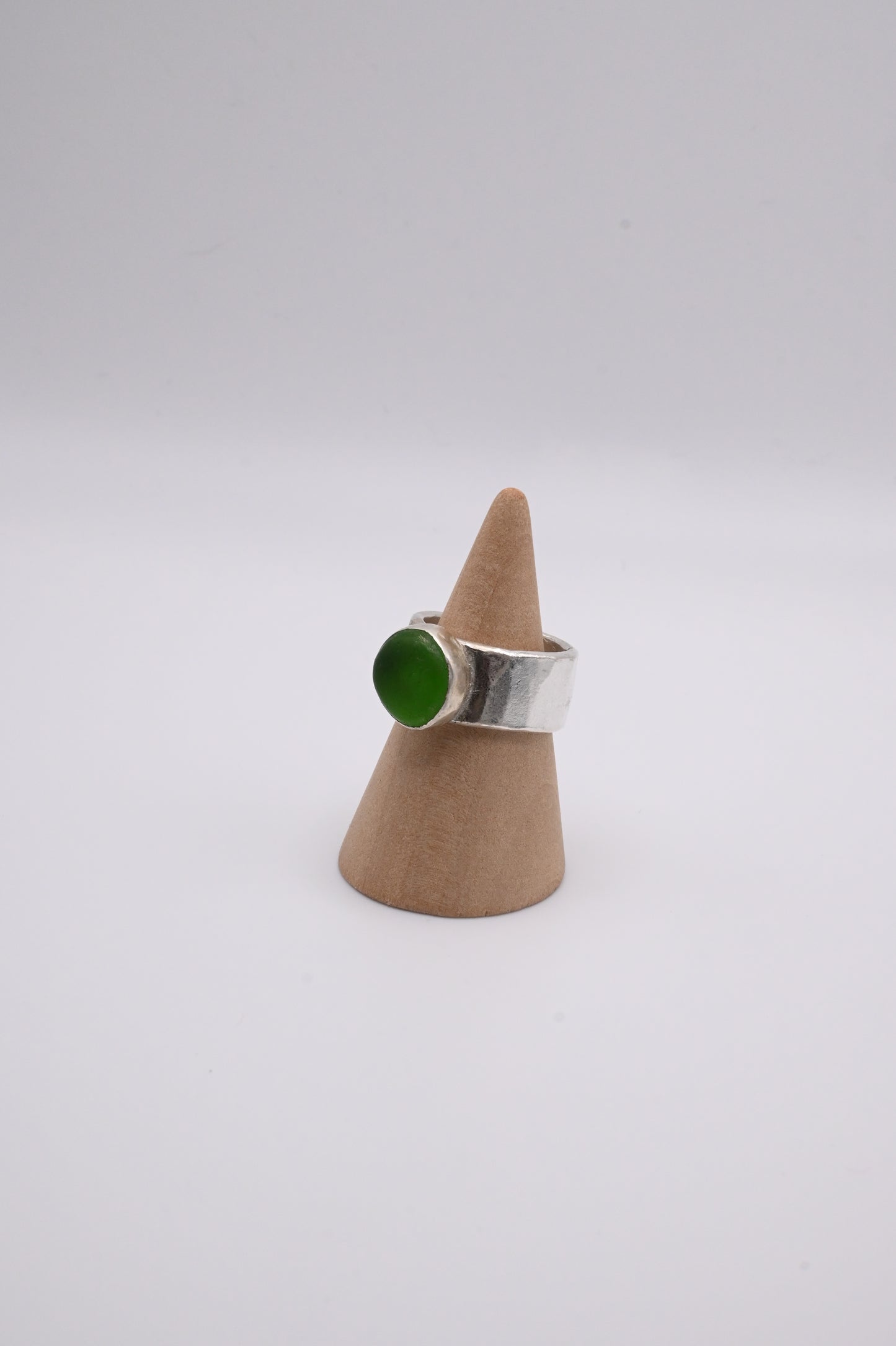 Sea Glass Ring Chunky 10mm [Size 8]