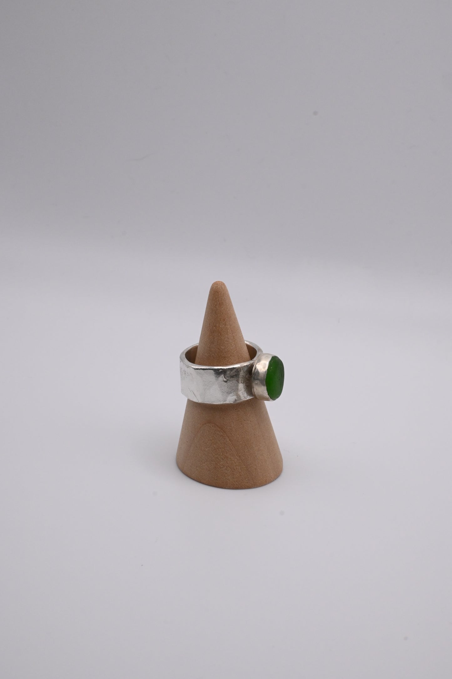 Sea Glass Ring Chunky 10mm [Size 8]