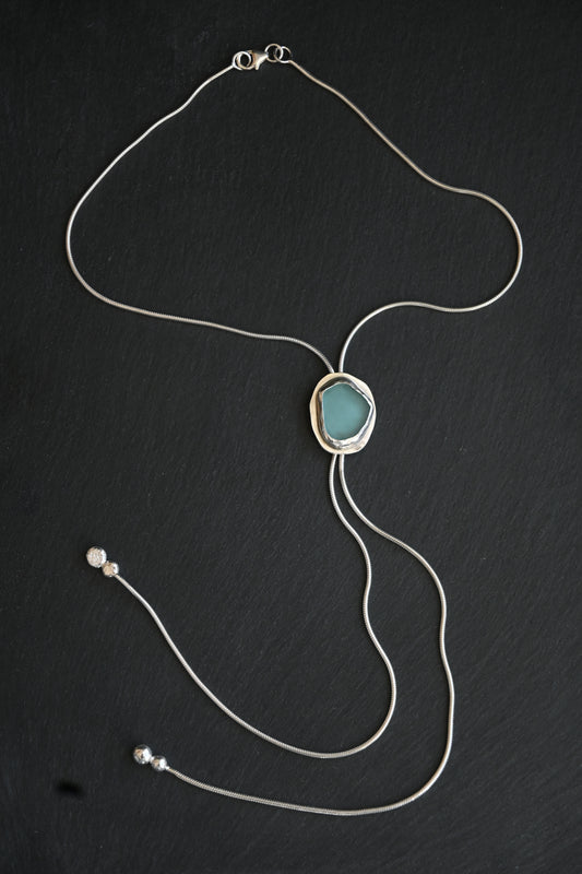 Sea Glass Bolo Tie