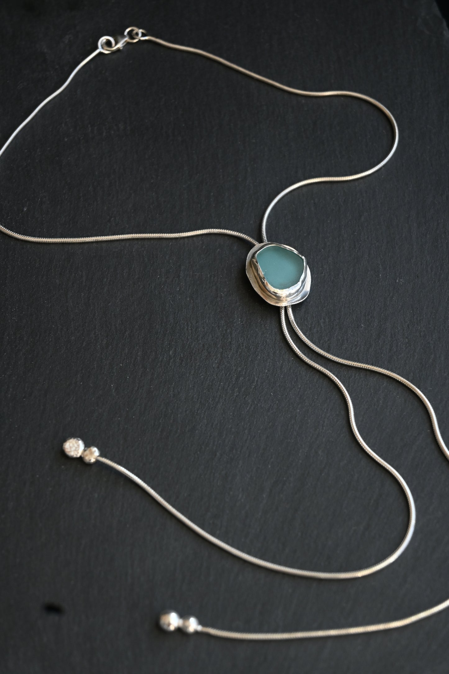 Sea Glass Bolo Tie
