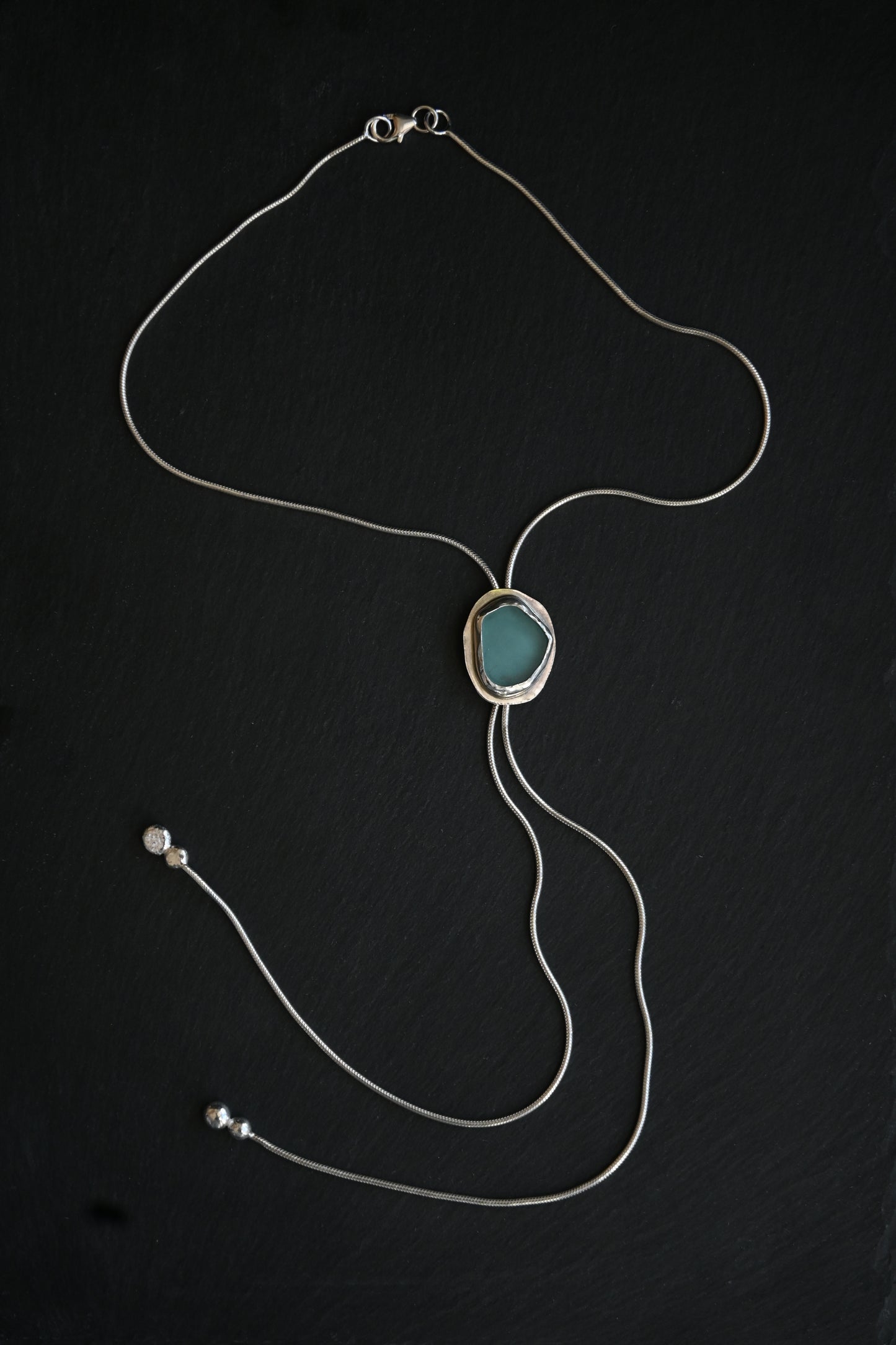 Sea Glass Bolo Tie