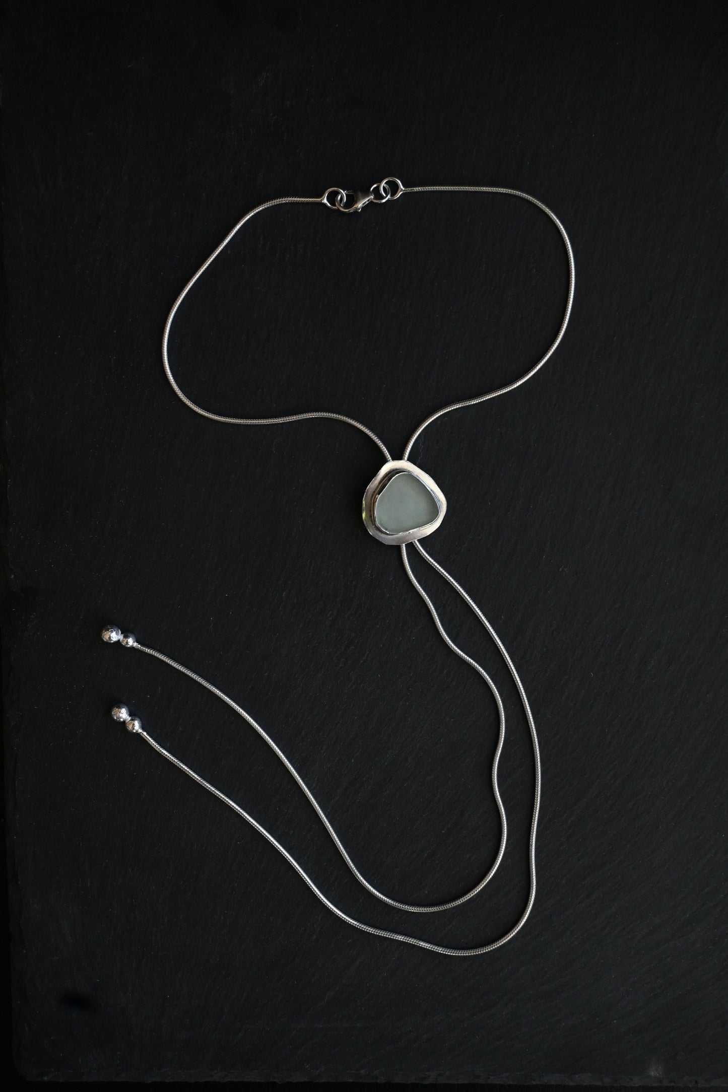 Sea Glass Bolo Tie