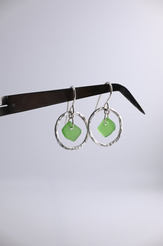 Sea Glass Loop Earring