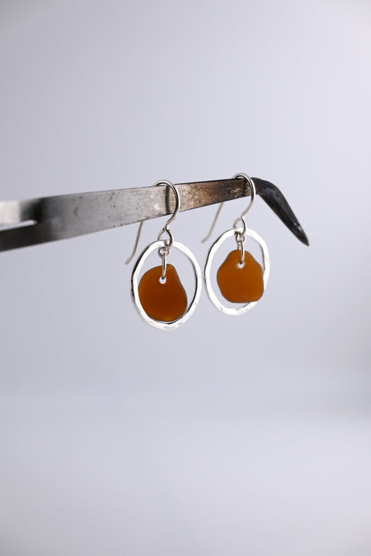 Sea Glass Loop Earring