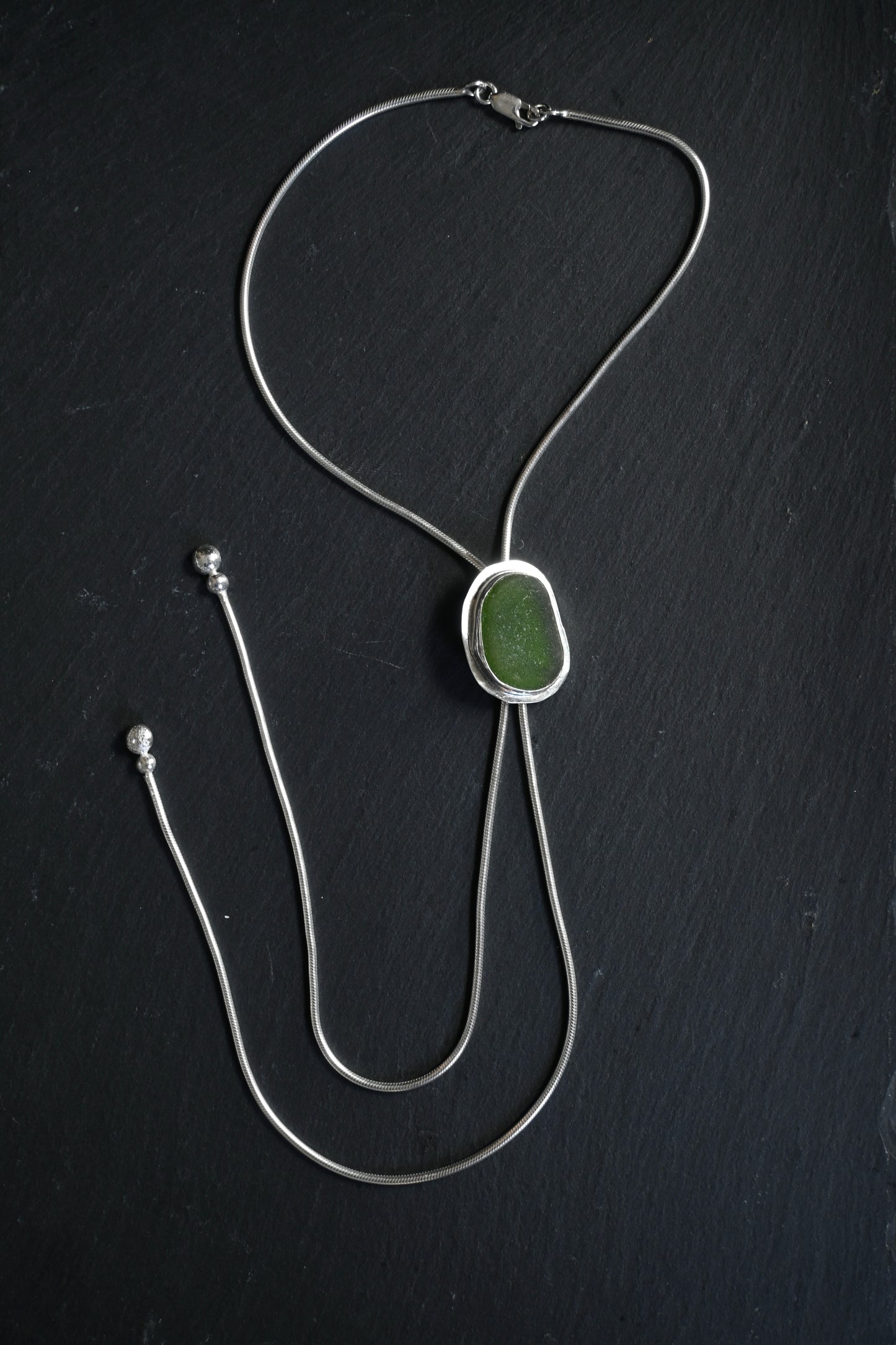 Sea Glass Bolo Tie
