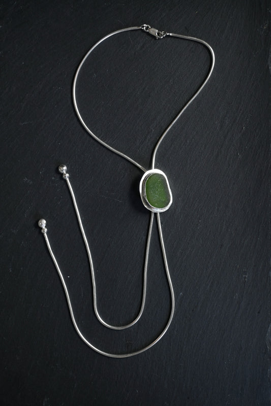 Sea Glass Bolo Tie