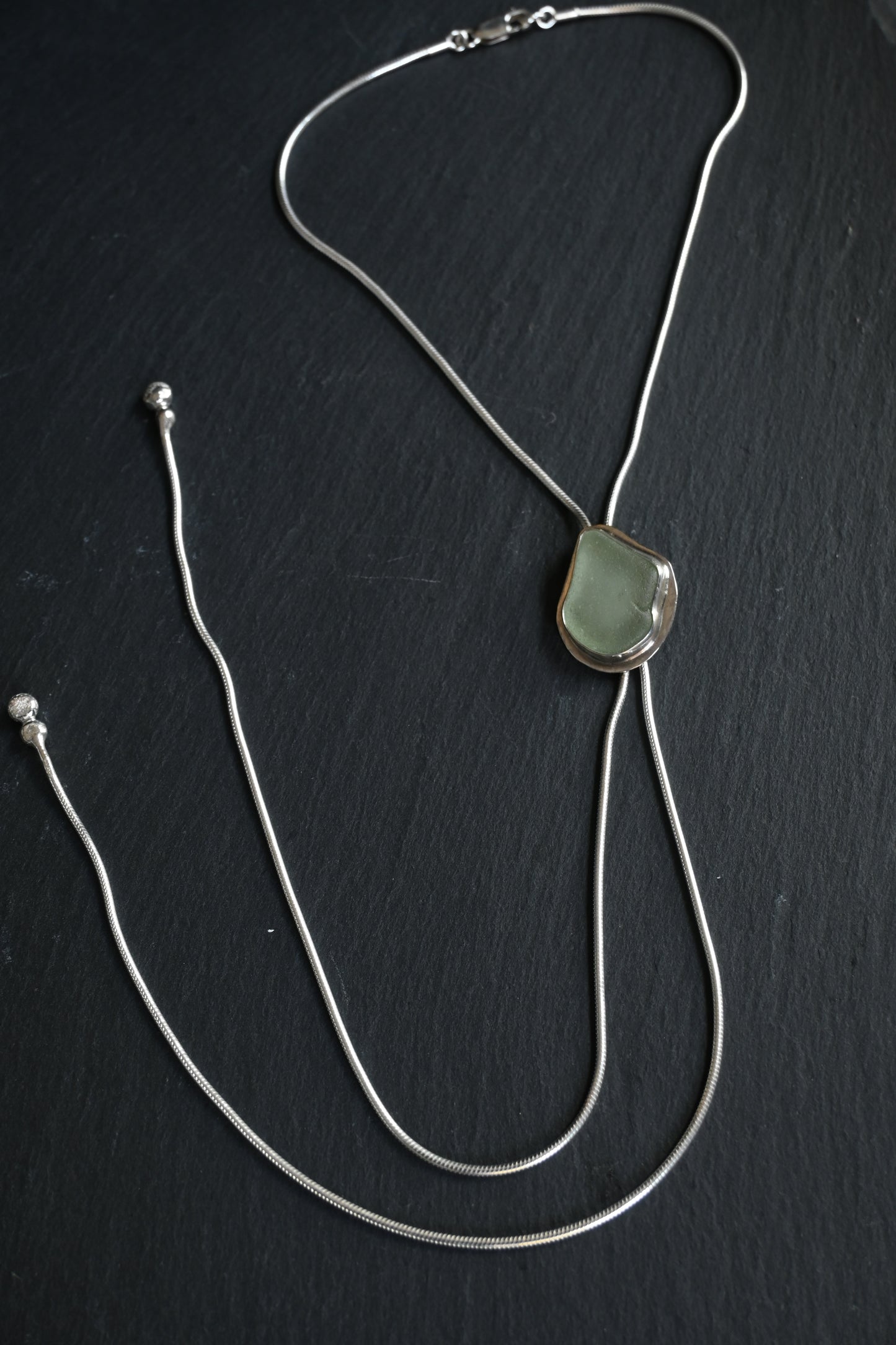 Sea Glass Bolo Tie