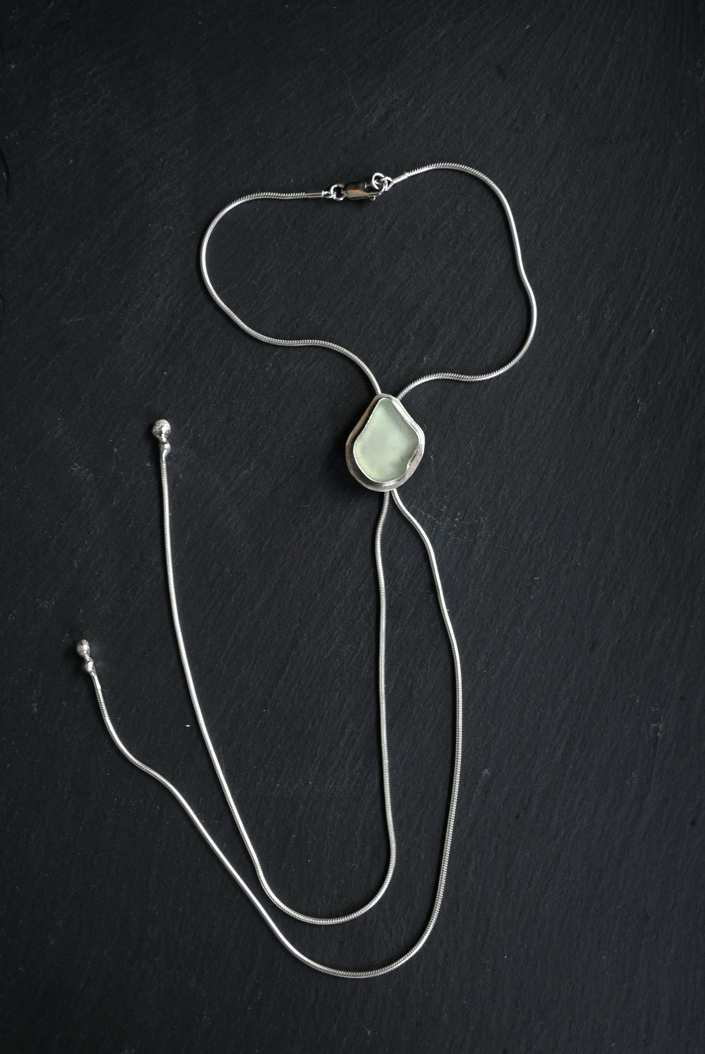 Sea Glass Bolo Tie