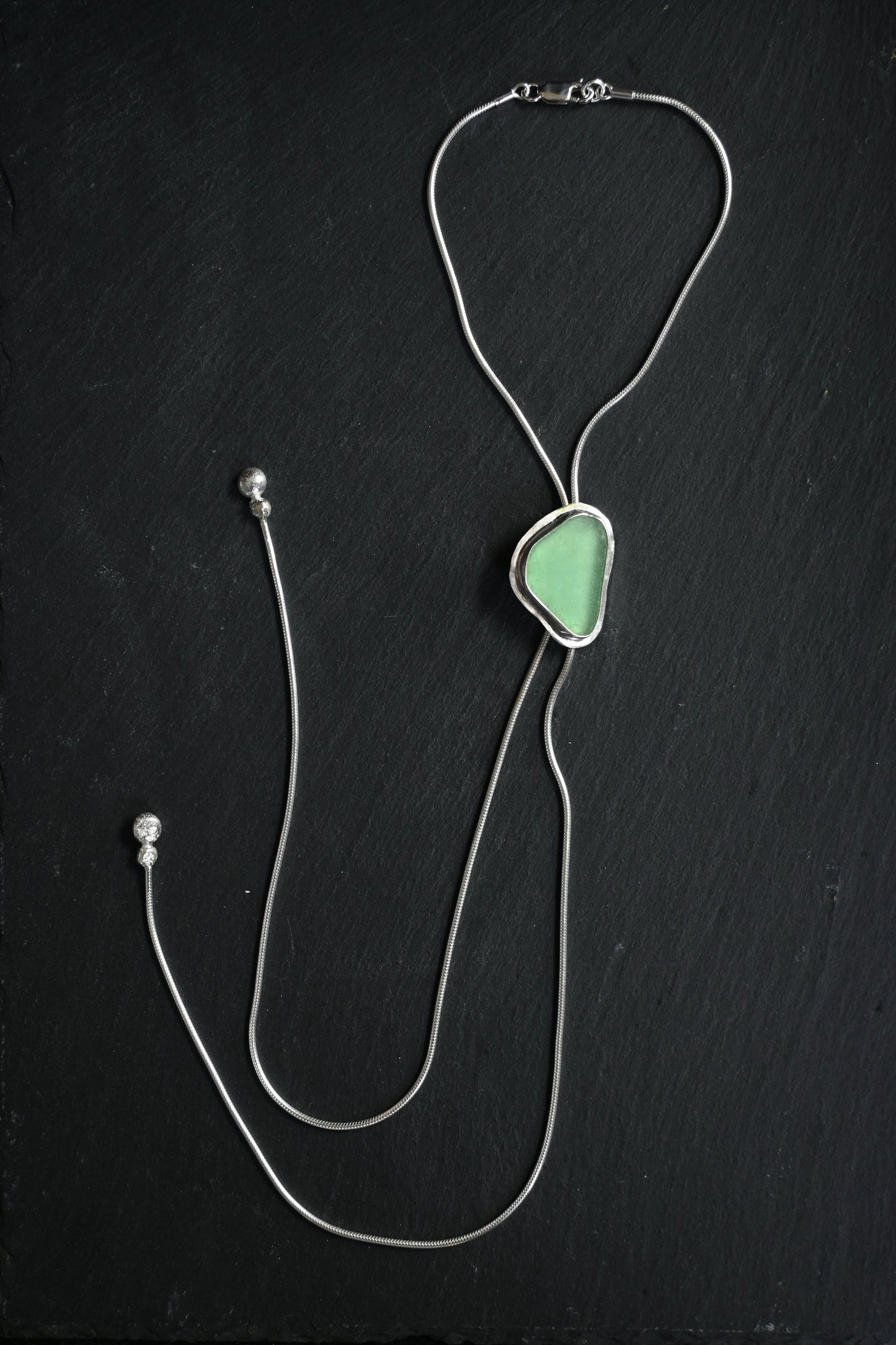 Sea Glass Bolo Tie