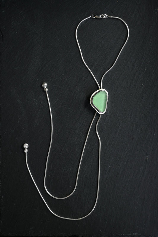 Sea Glass Bolo Tie
