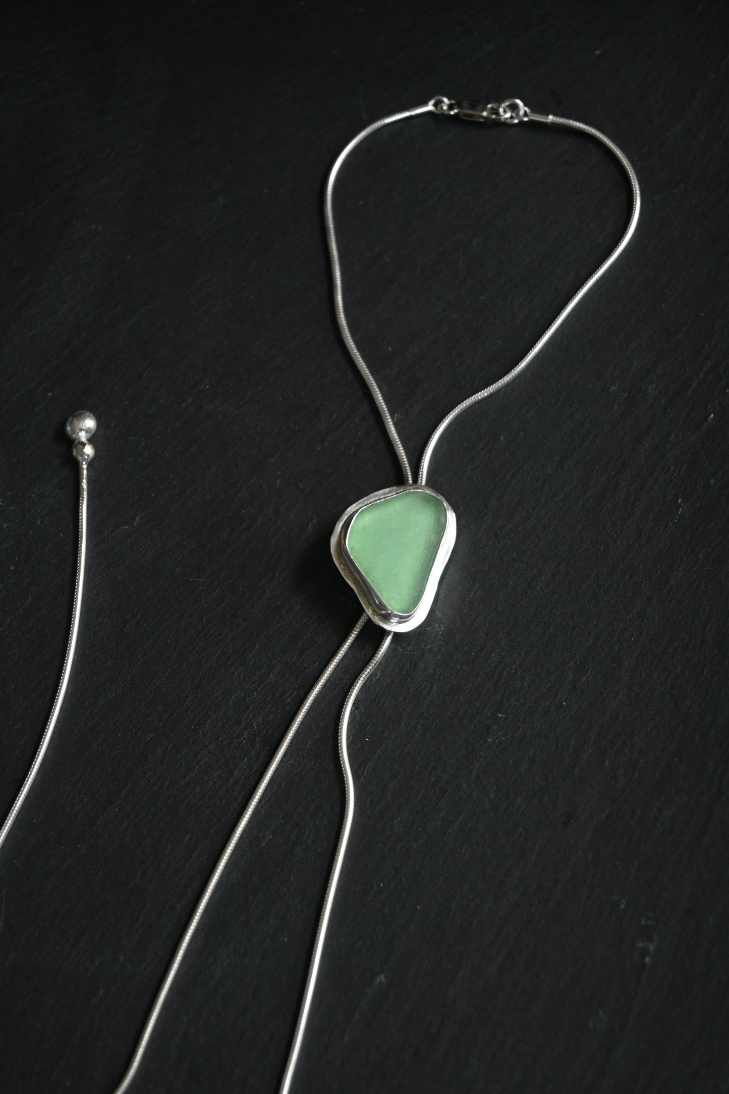 Sea Glass Bolo Tie