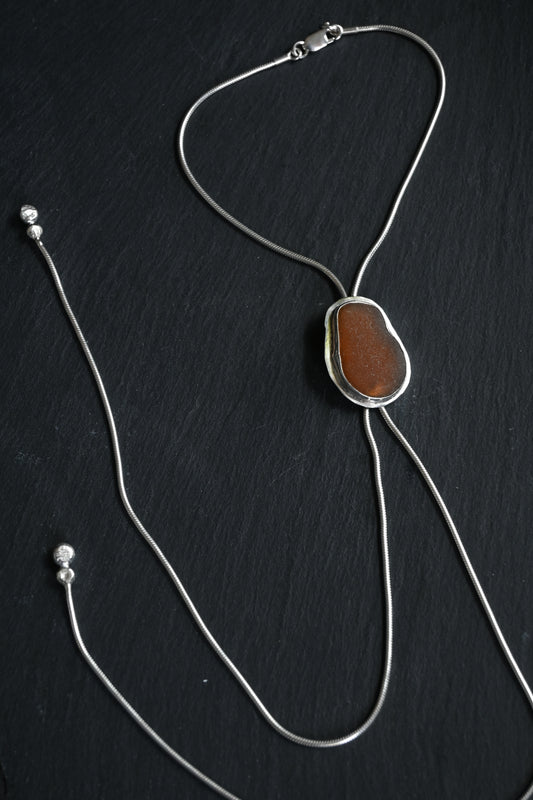 Sea Glass Bolo Tie