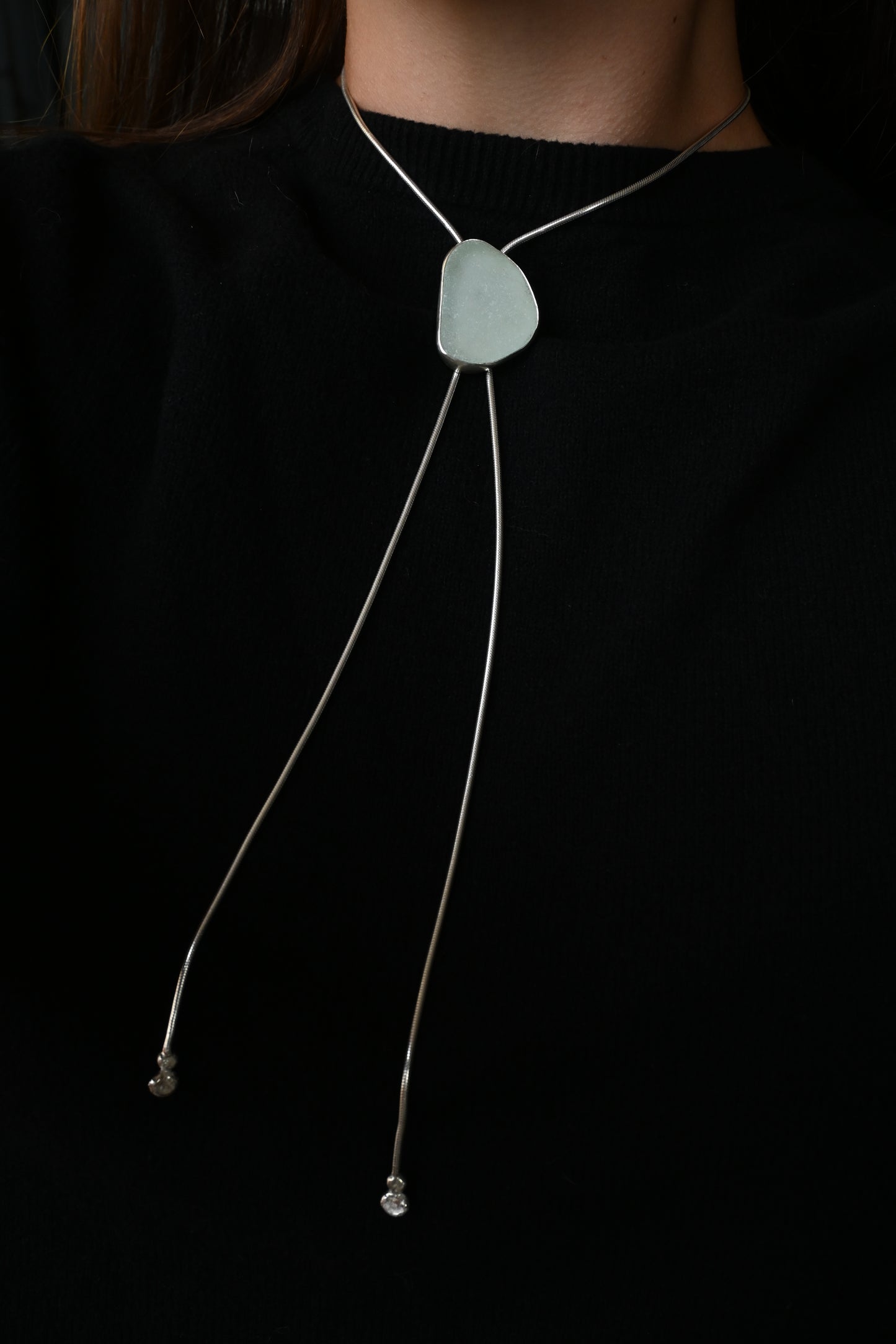 Sea Glass Bolo Tie
