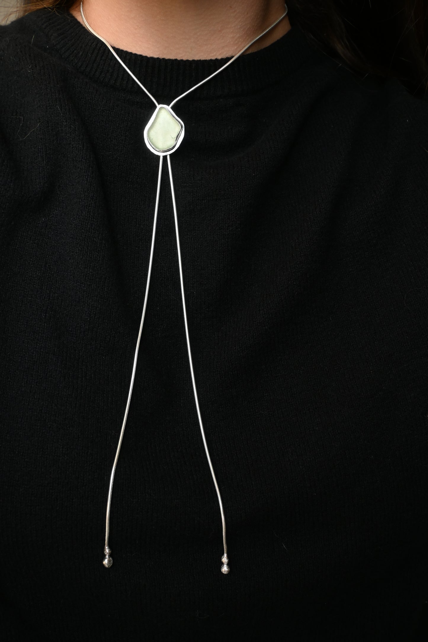 Sea Glass Bolo Tie