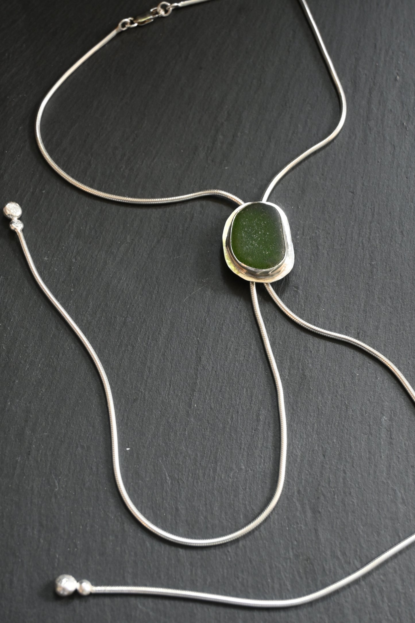 Sea Glass Bolo Tie