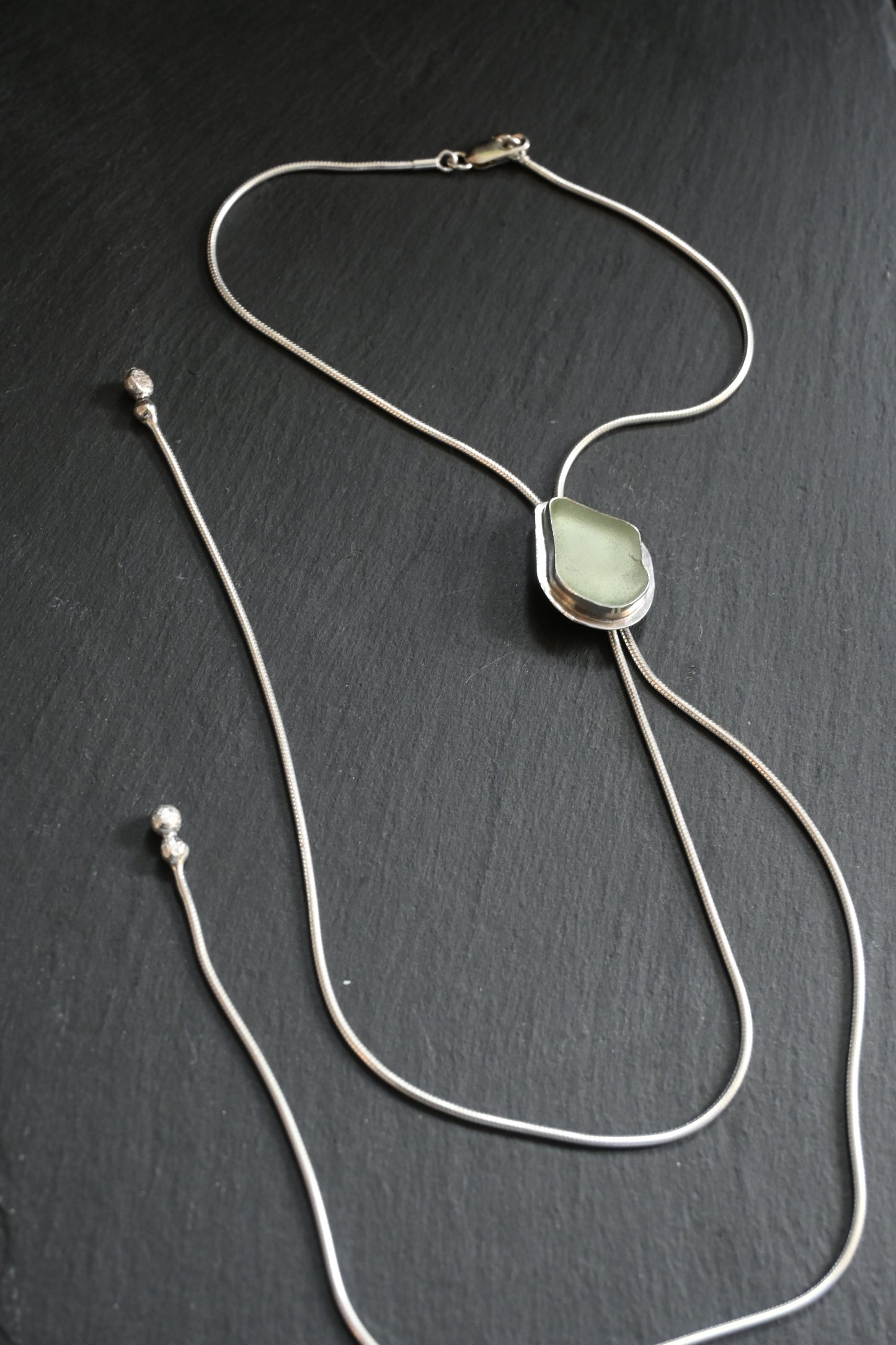 Sea Glass Bolo Tie