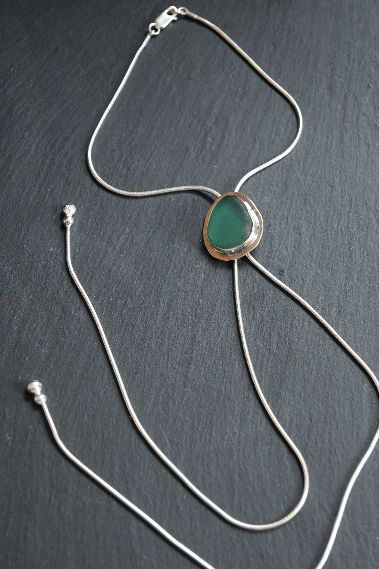 Sea Glass Bolo Tie